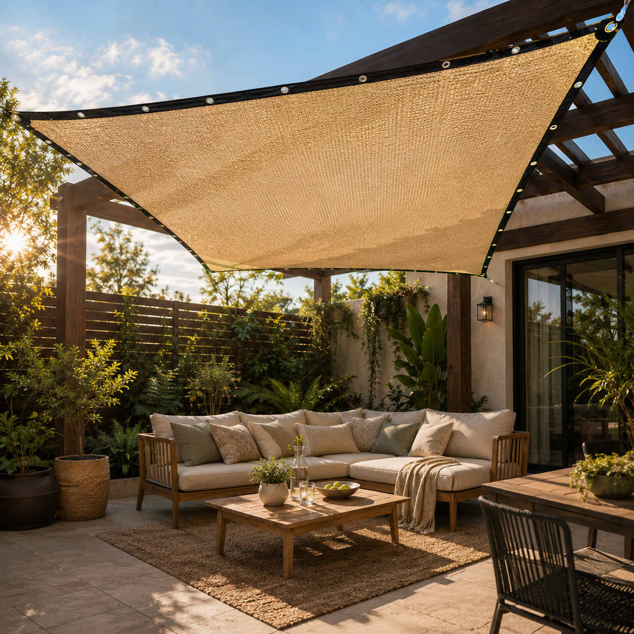Nordspur | Shadeora Pergola Shade Sail | Patio Sun Shade Panel with Eyelets