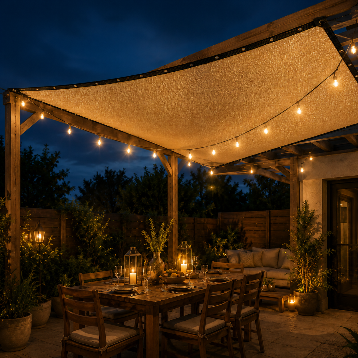 Nordspur | Shadeora Pergola Shade Sail | Patio Sun Shade Panel with Eyelets