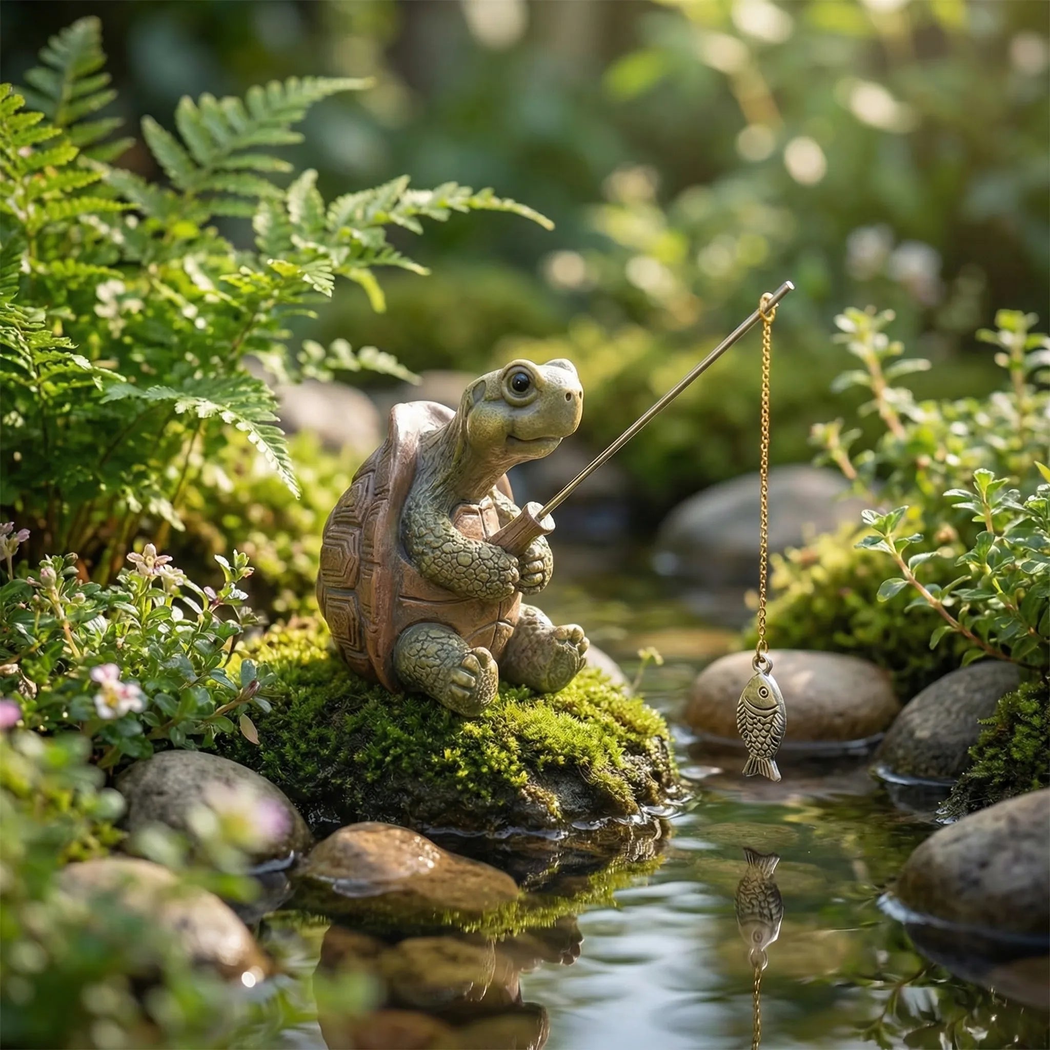 Nordspur | Shelsworth Fishing Turtle Garden Sculpture