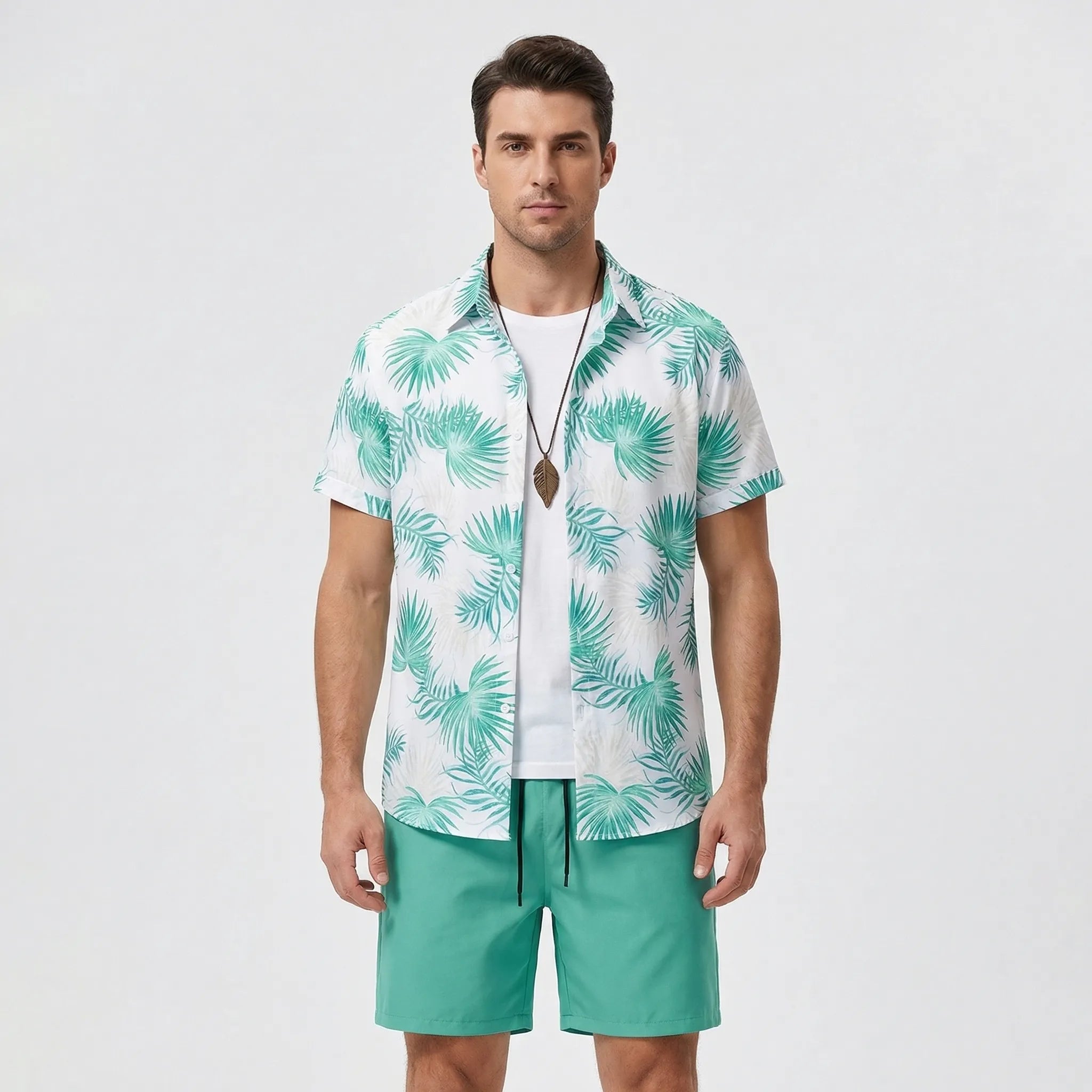 Nordspur | Shoraldo Hawaiian Print Short Sleeve Shirt And Shorts Set