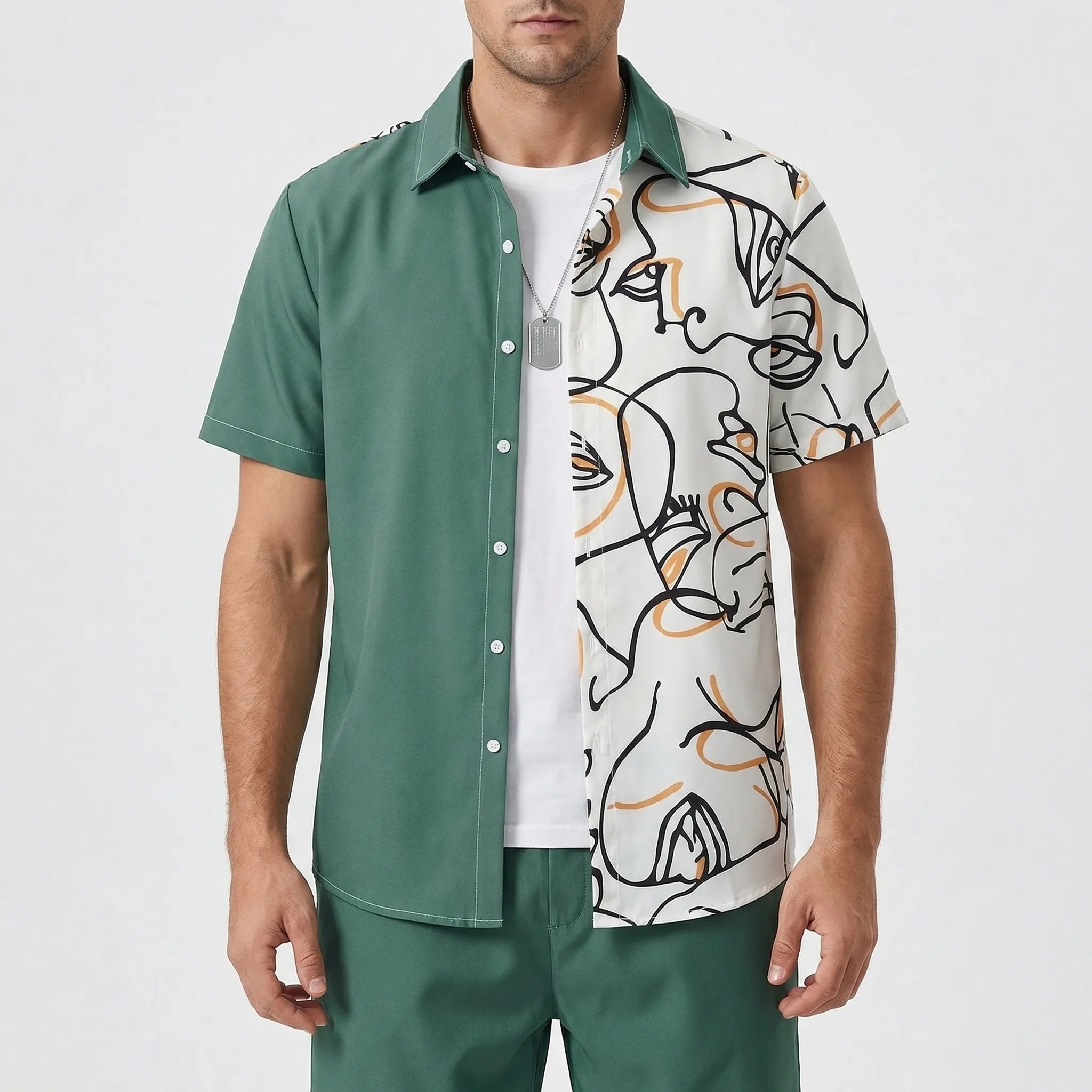 Nordspur | Shoraldo Hawaiian Print Short Sleeve Shirt And Shorts Set