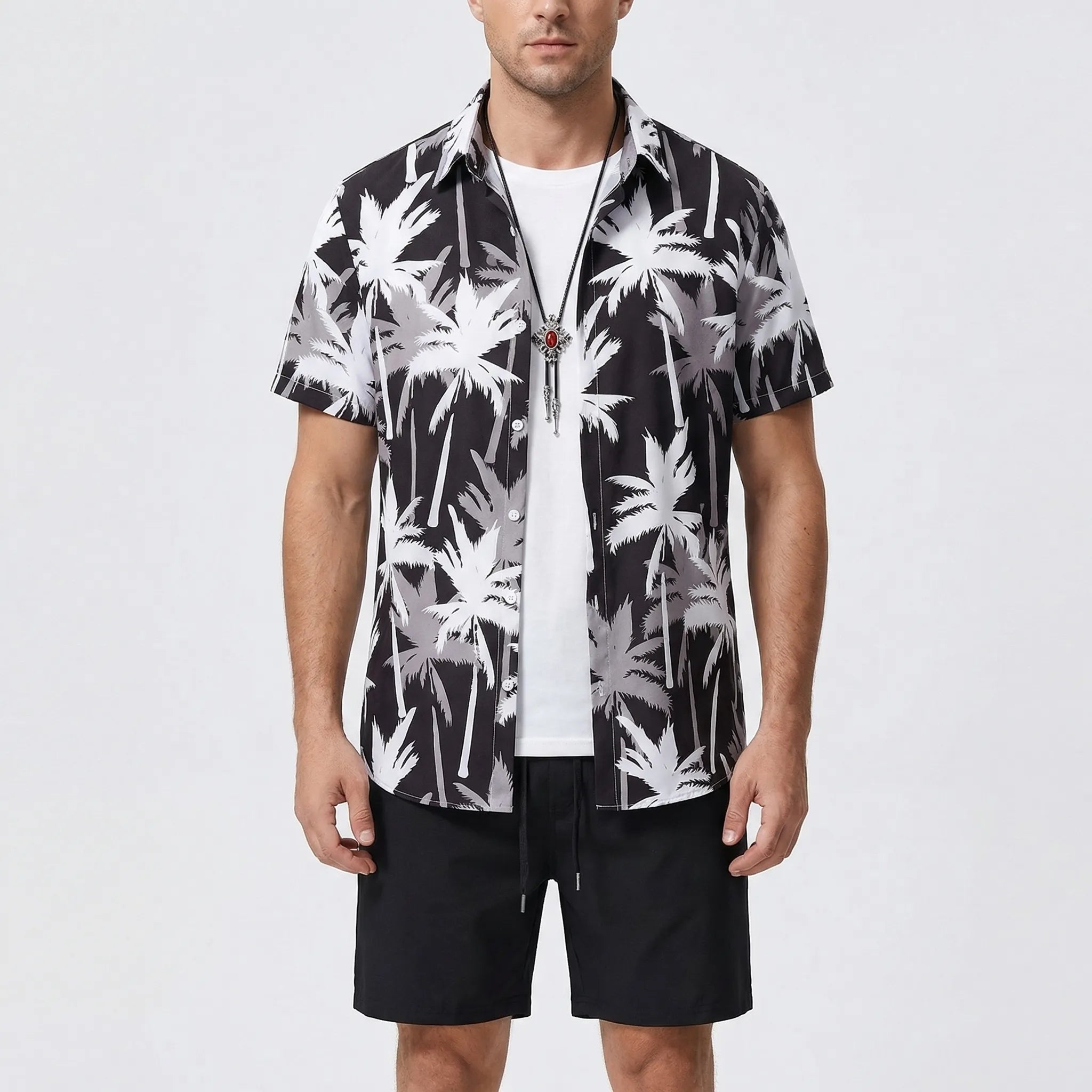 Nordspur | Shoraldo Hawaiian Print Short Sleeve Shirt And Shorts Set