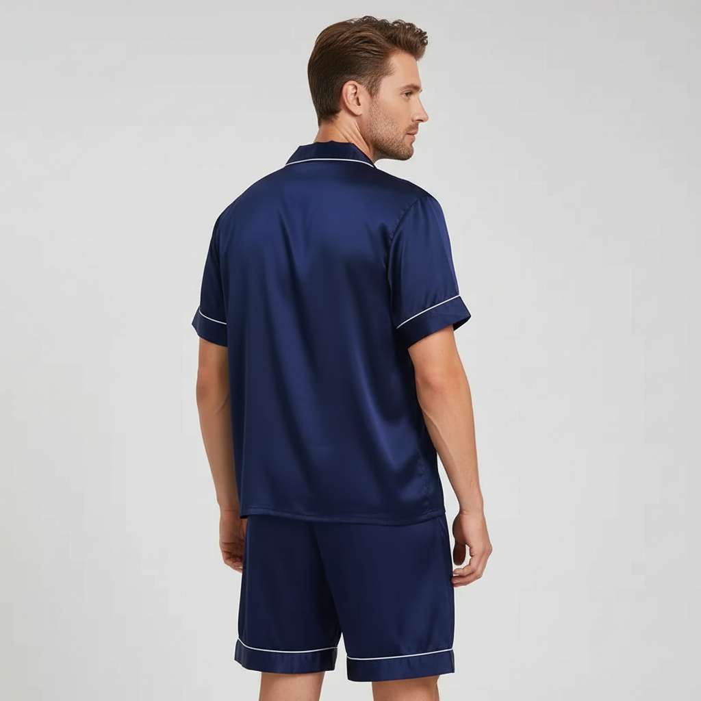 Nordspur | Short Sleeve Satin Pajama Set