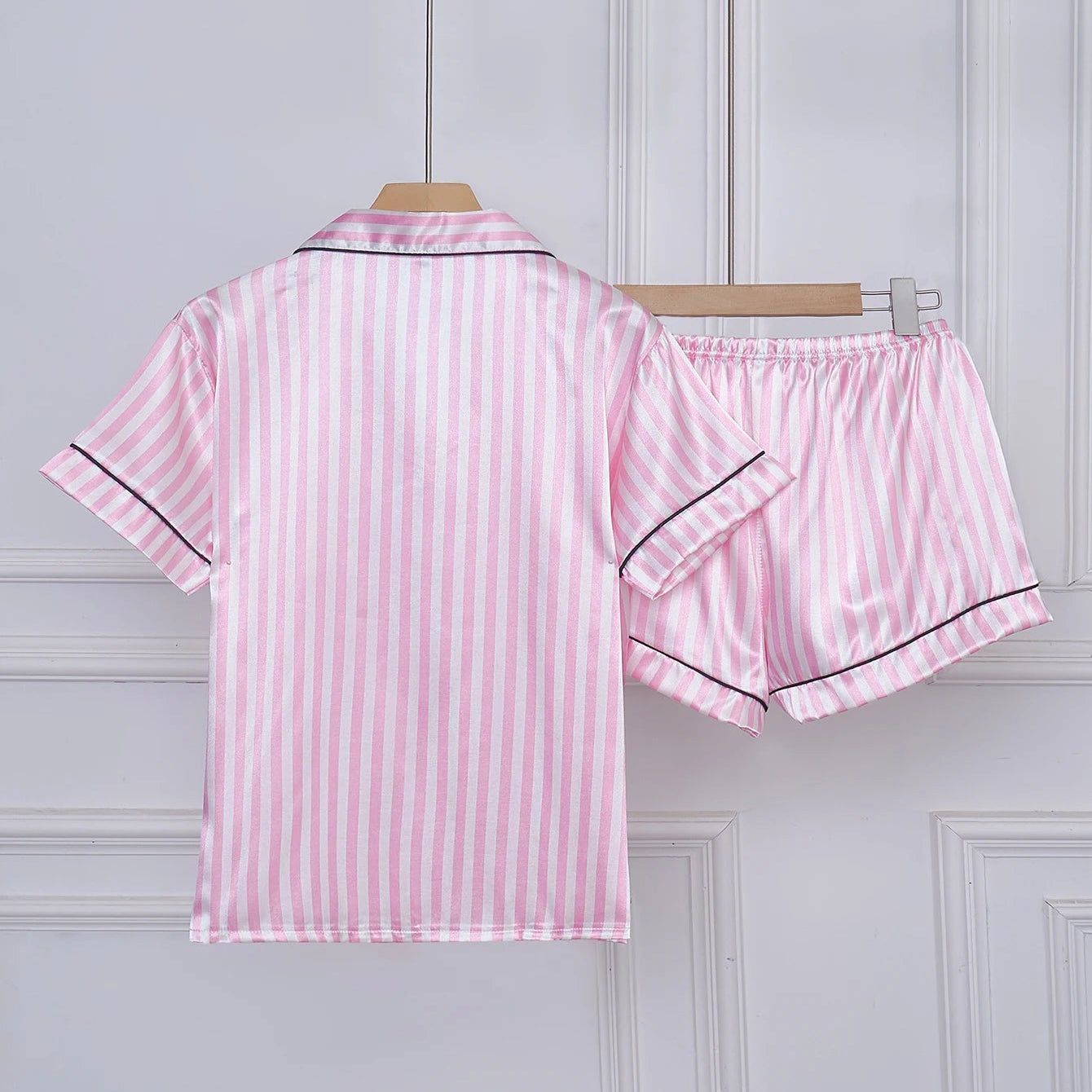 Nordspur | Short Sleeve Satin Pajama Set
