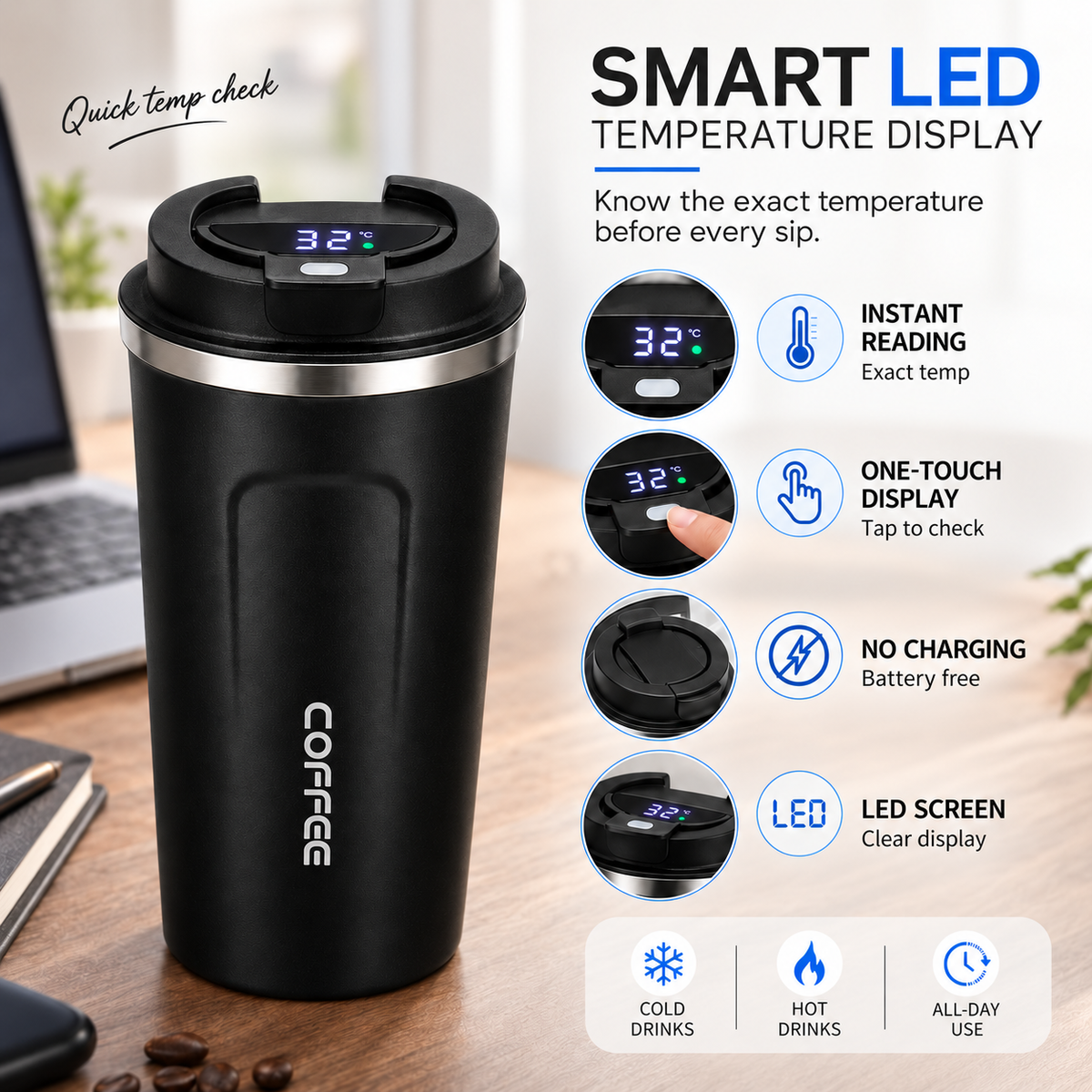 Nordspur | SipSight Stainless Steel Vacuum Tumbler
