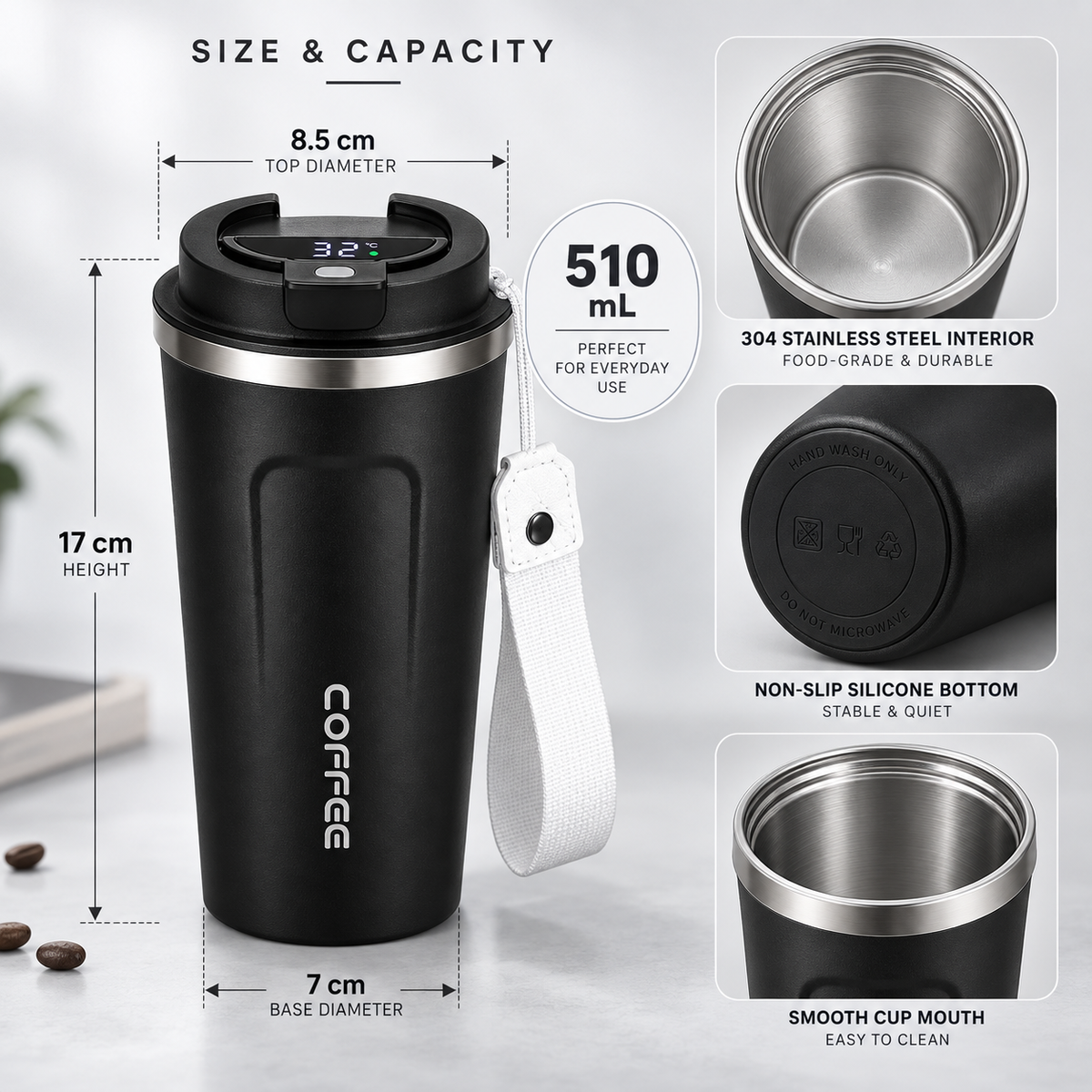 Nordspur | SipSight Stainless Steel Vacuum Tumbler
