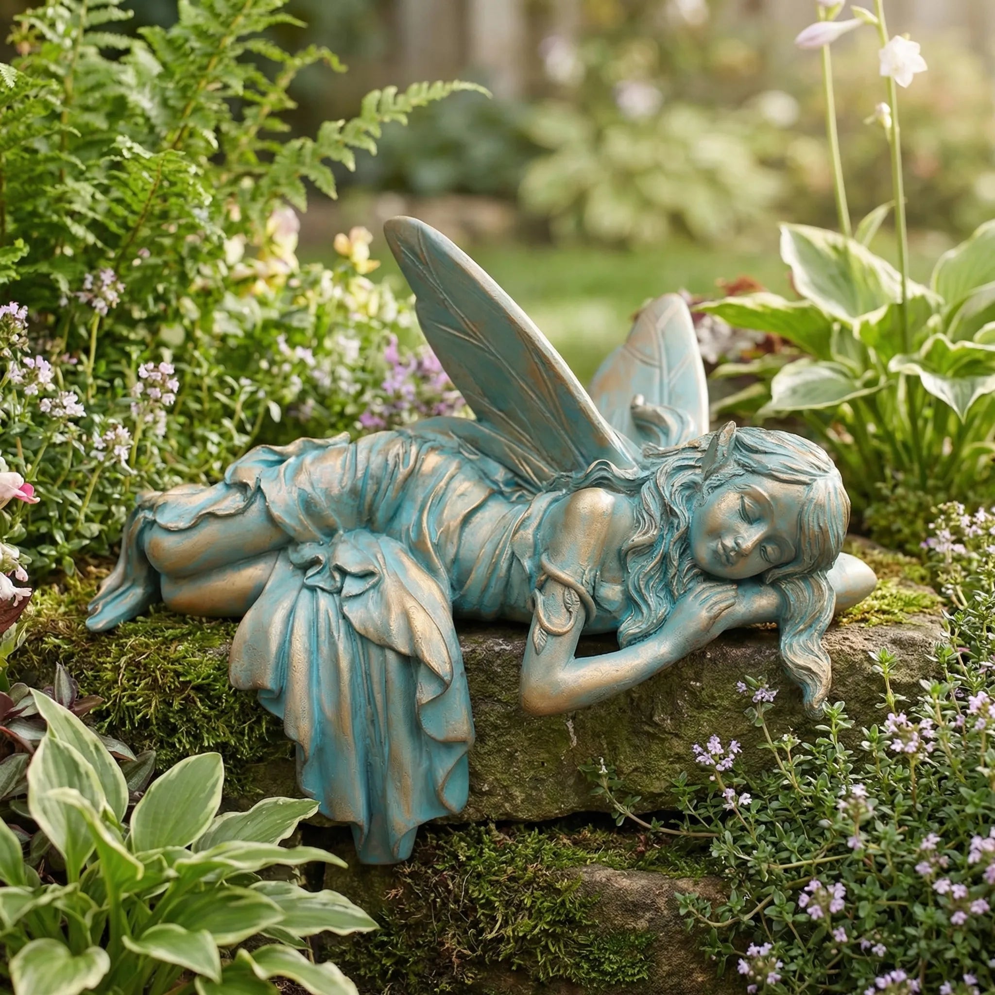Nordspur | Slumbrix Sleeping Winged Elf Garden Figurine