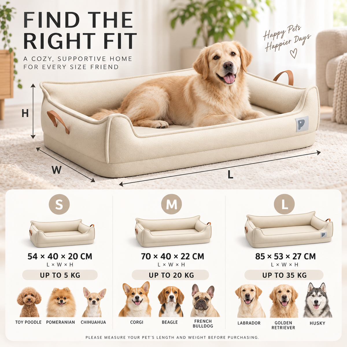 Nordspur | Snooflow Rectangular Sofa-Style Orthopedic Dog Bed
