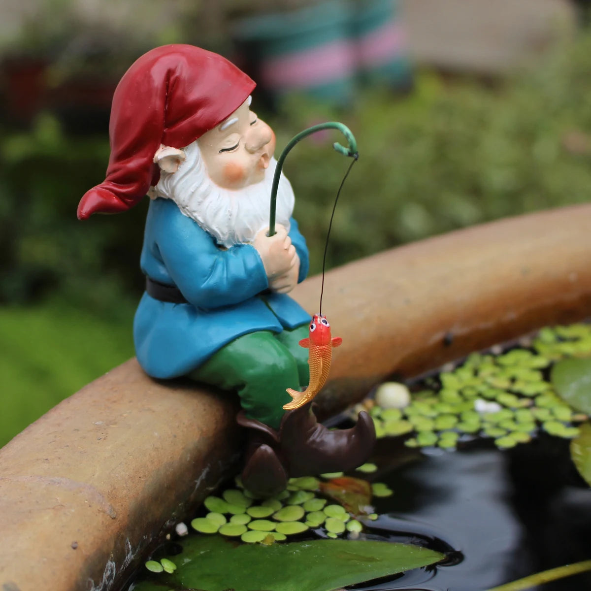 Nordspur | Snoozerod Sleeping Fishing Gnome Garden Ornament