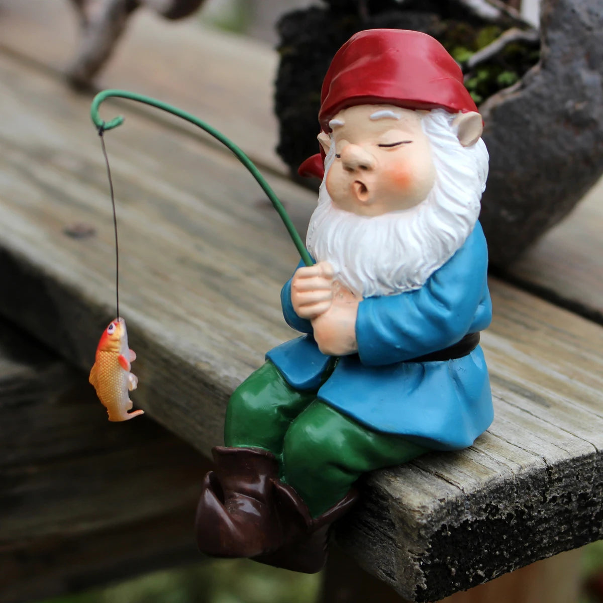 Nordspur | Snoozerod Sleeping Fishing Gnome Garden Ornament