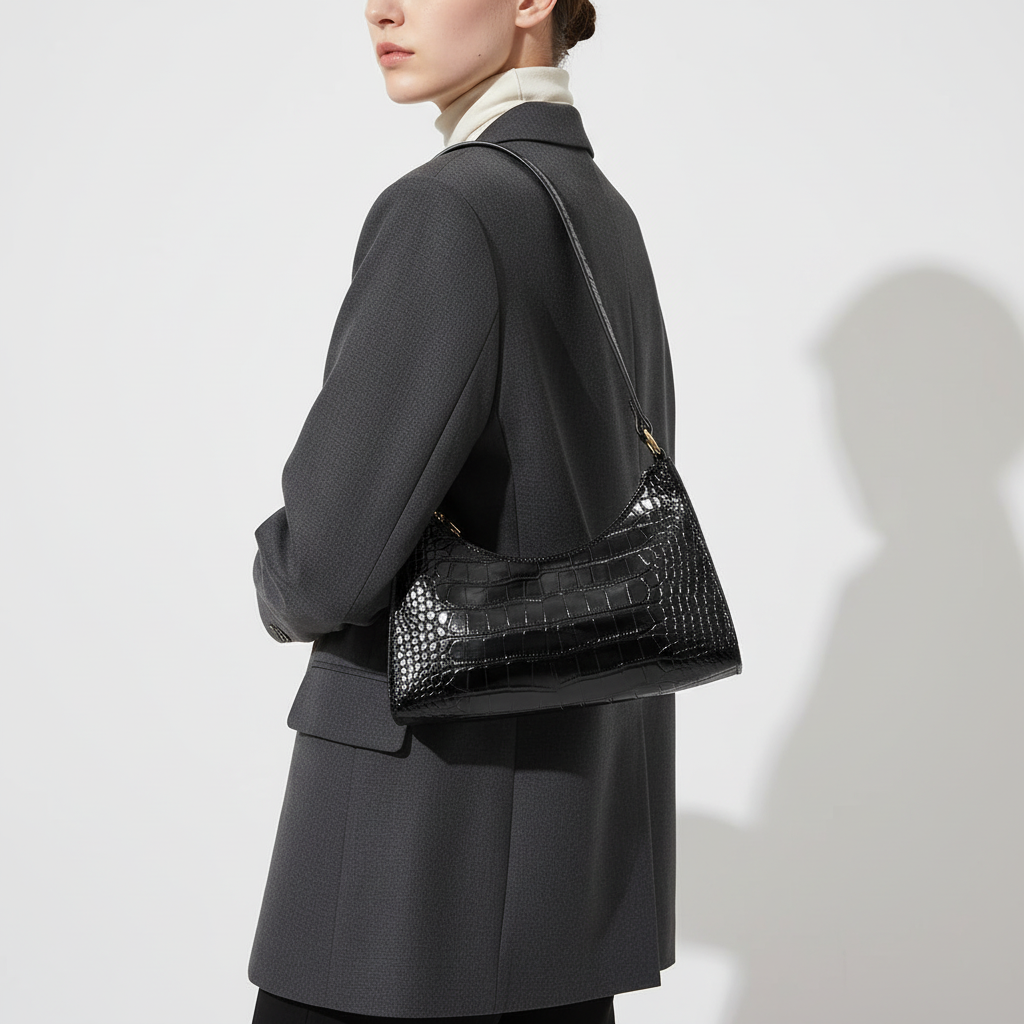 Nordspur | Soft PU Baguette Shoulder Bag