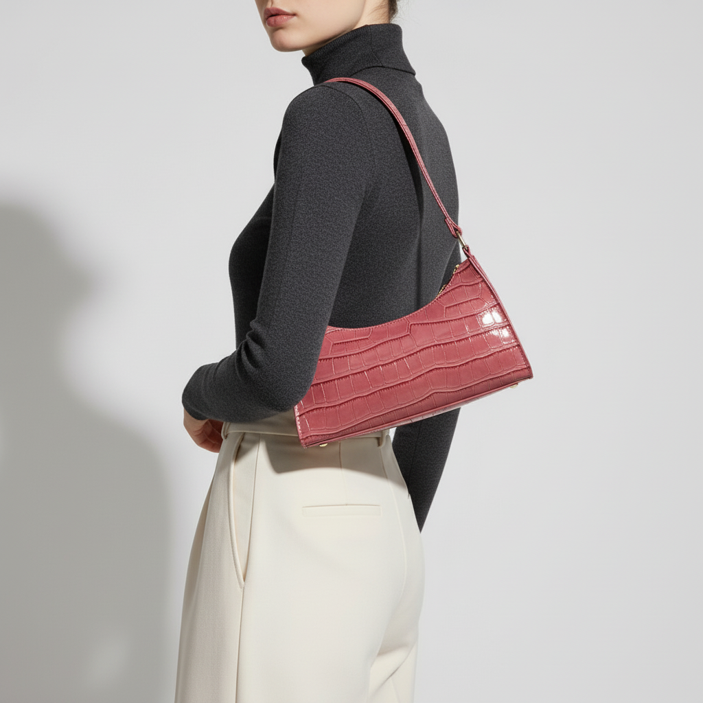 Nordspur | Soft PU Baguette Shoulder Bag