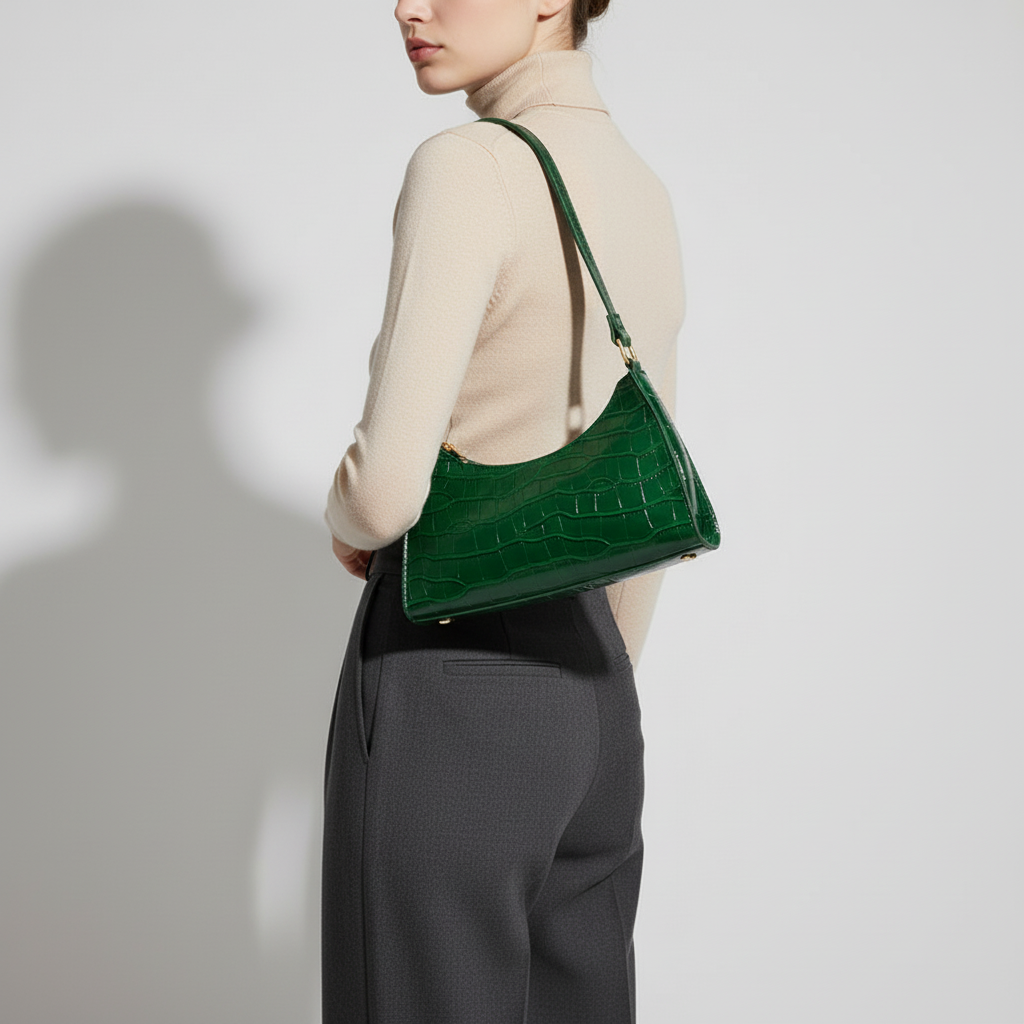 Nordspur | Soft PU Baguette Shoulder Bag
