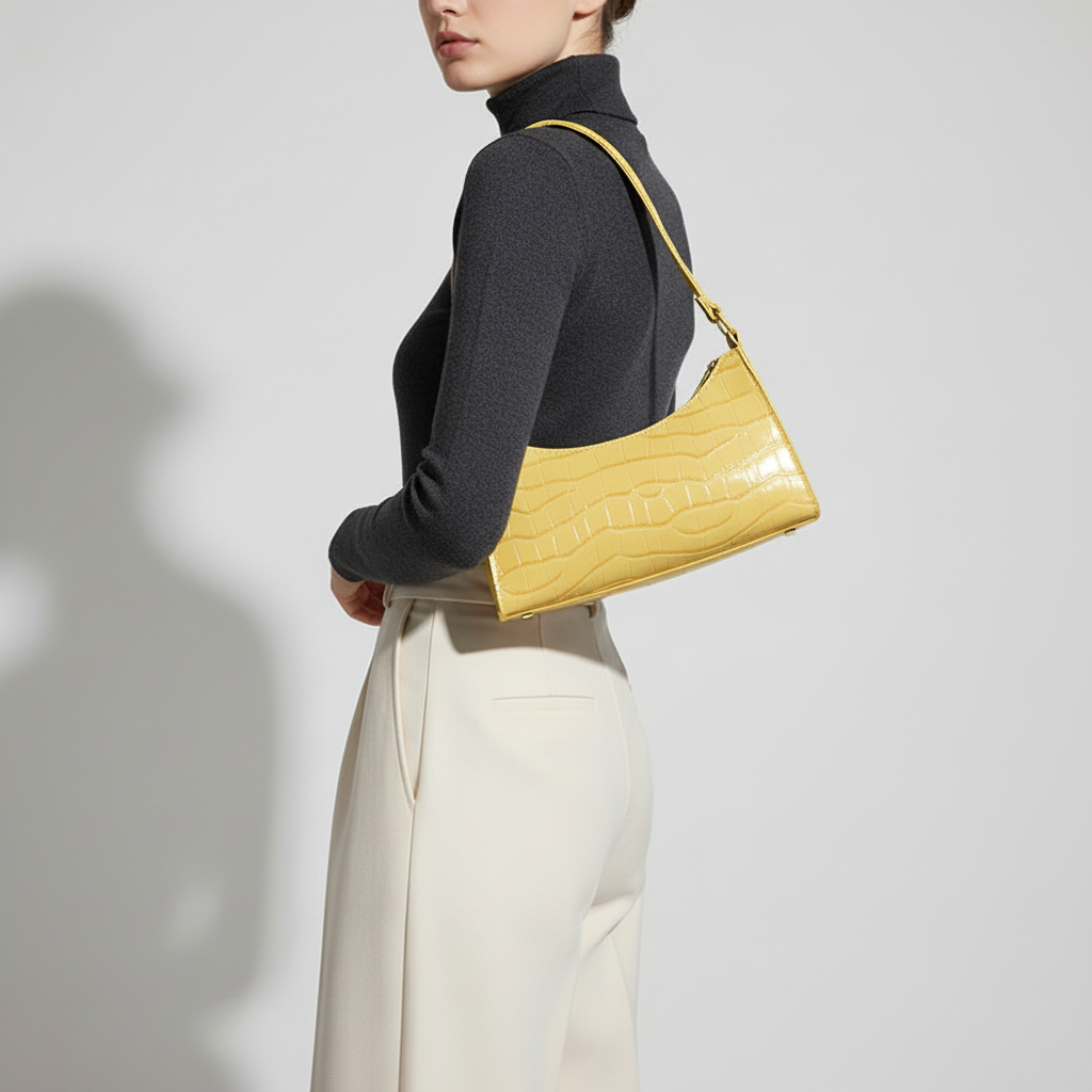 Nordspur | Soft PU Baguette Shoulder Bag