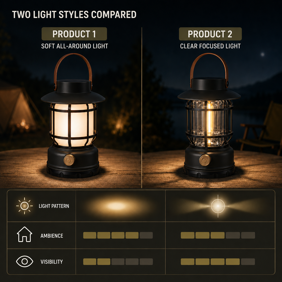 Nordspur | Solantis Portable 360-Degree LED Camping Lantern