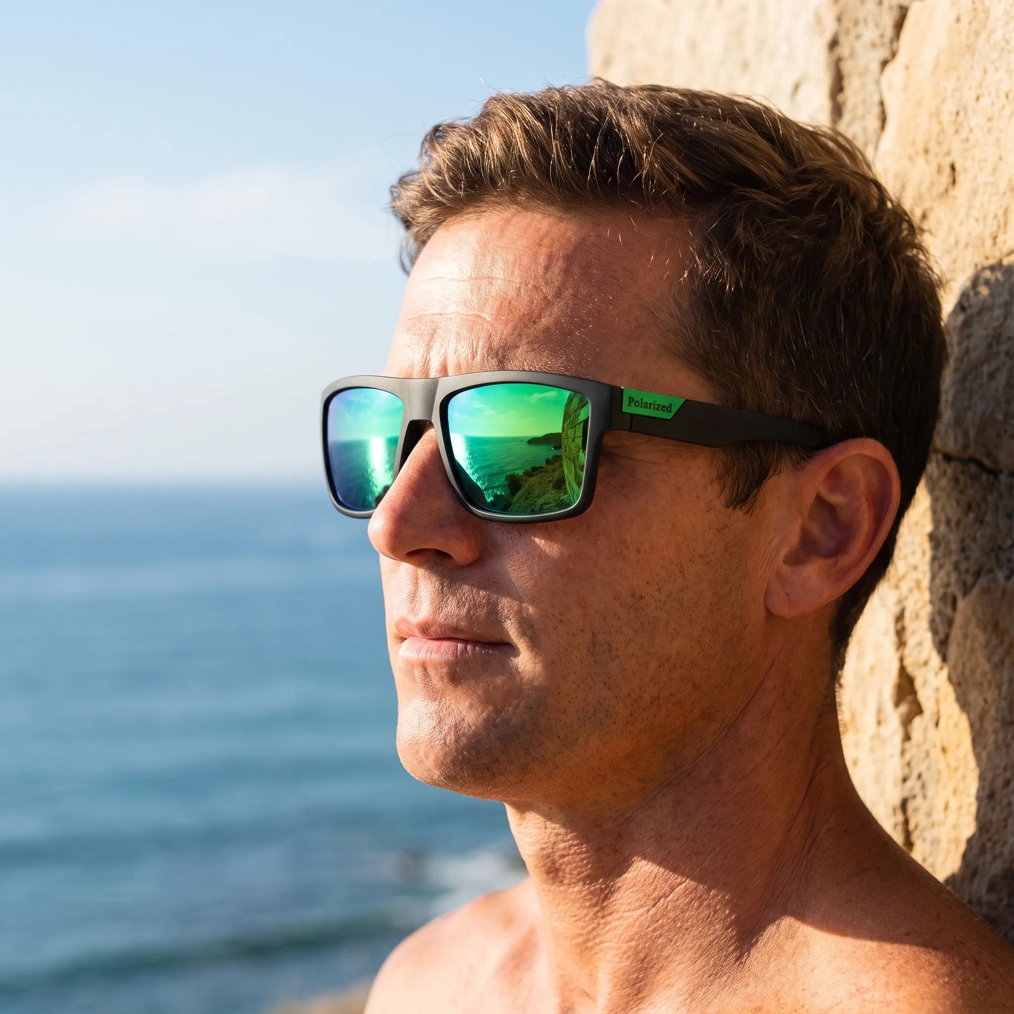 Nordspur | Solaric Retro Square Polarized Sunglasses For Men