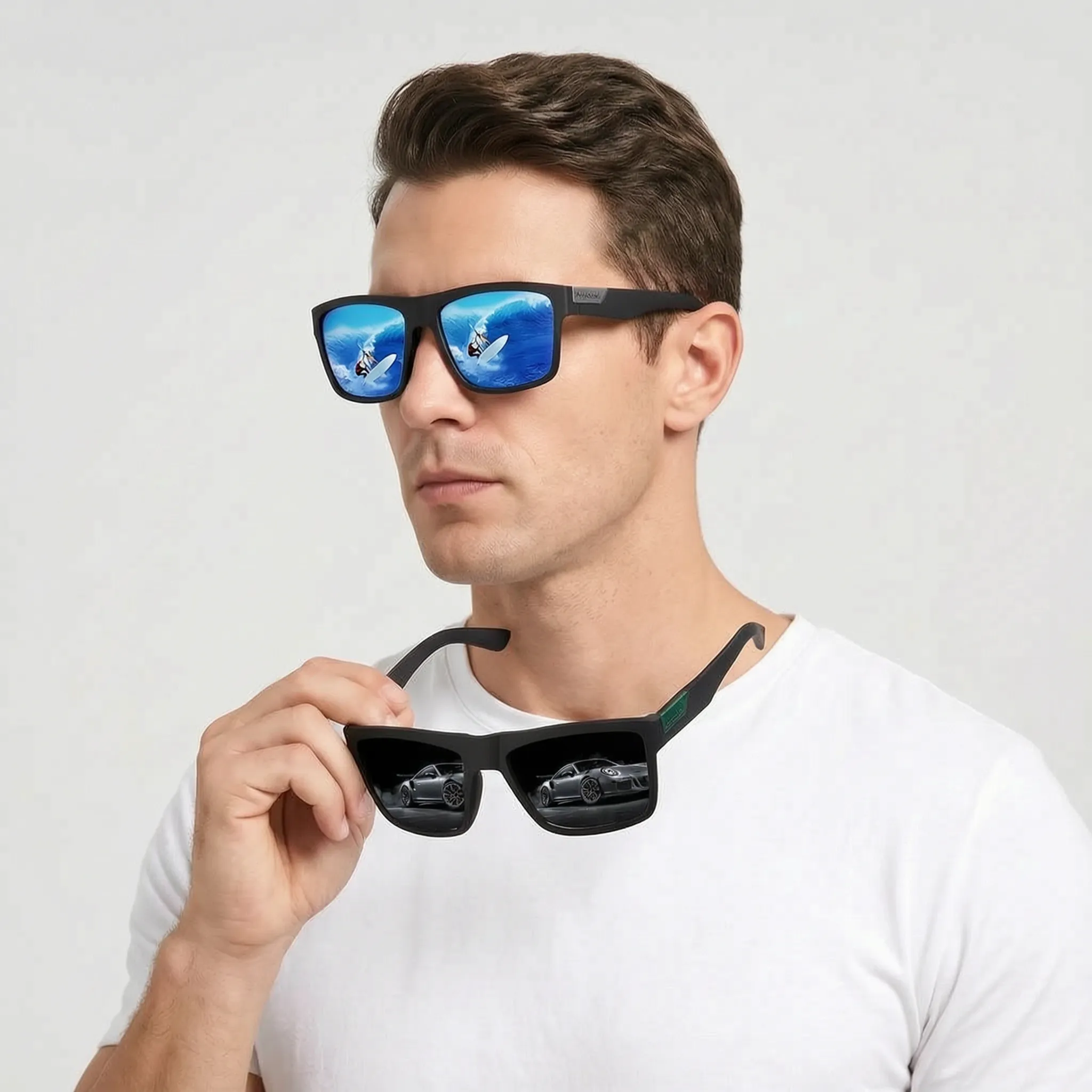 Nordspur | Solaric Retro Square Polarized Sunglasses For Men