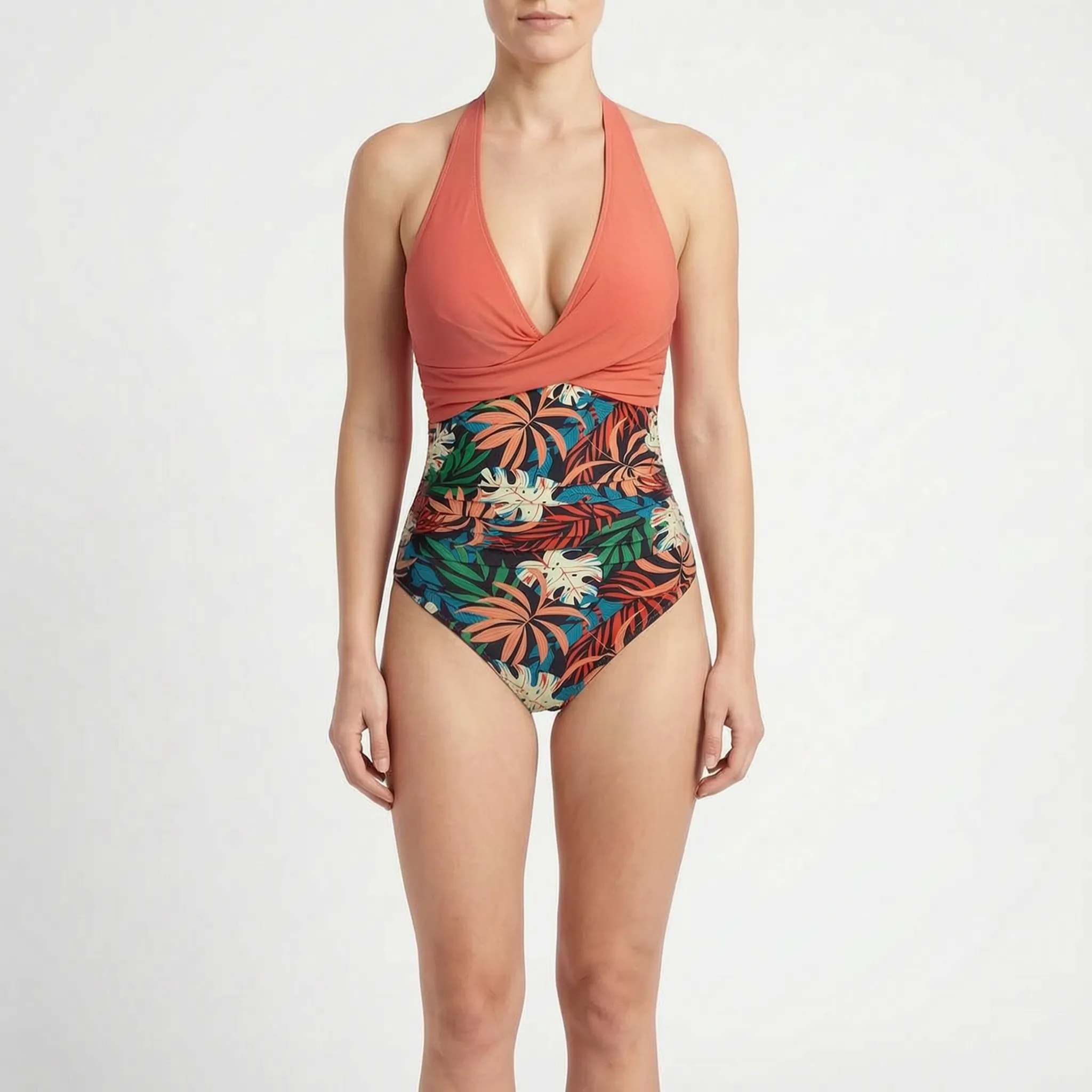 Nordspur | Solaris Ruched Halter Neck One Piece Swimsuit