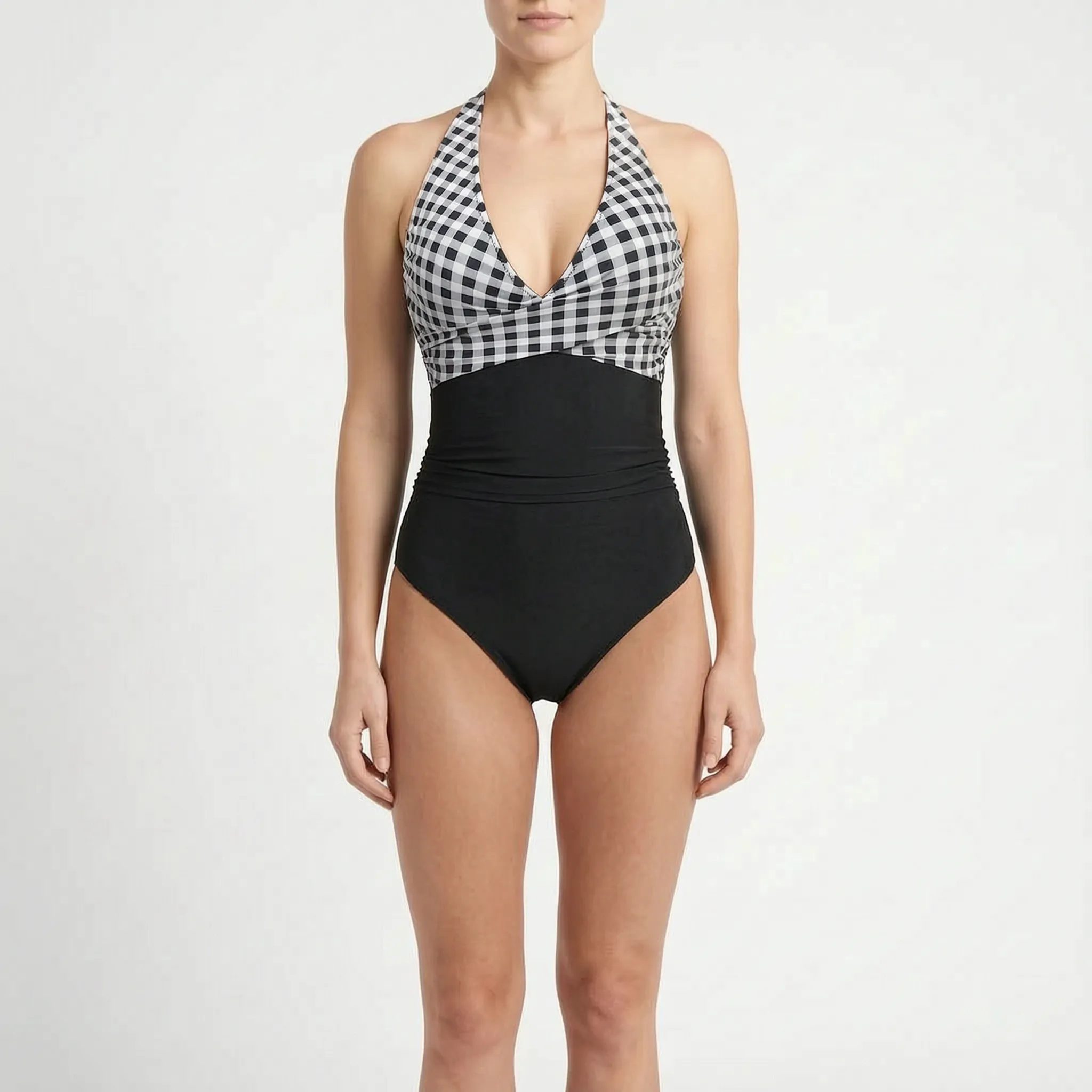 Nordspur | Solaris Ruched Halter Neck One Piece Swimsuit