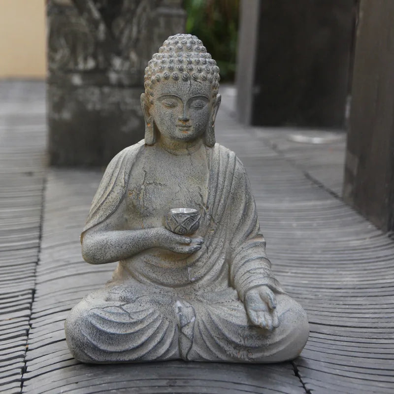Nordspur | Solireth Solar-Powered Seated Buddha Garden Statue
