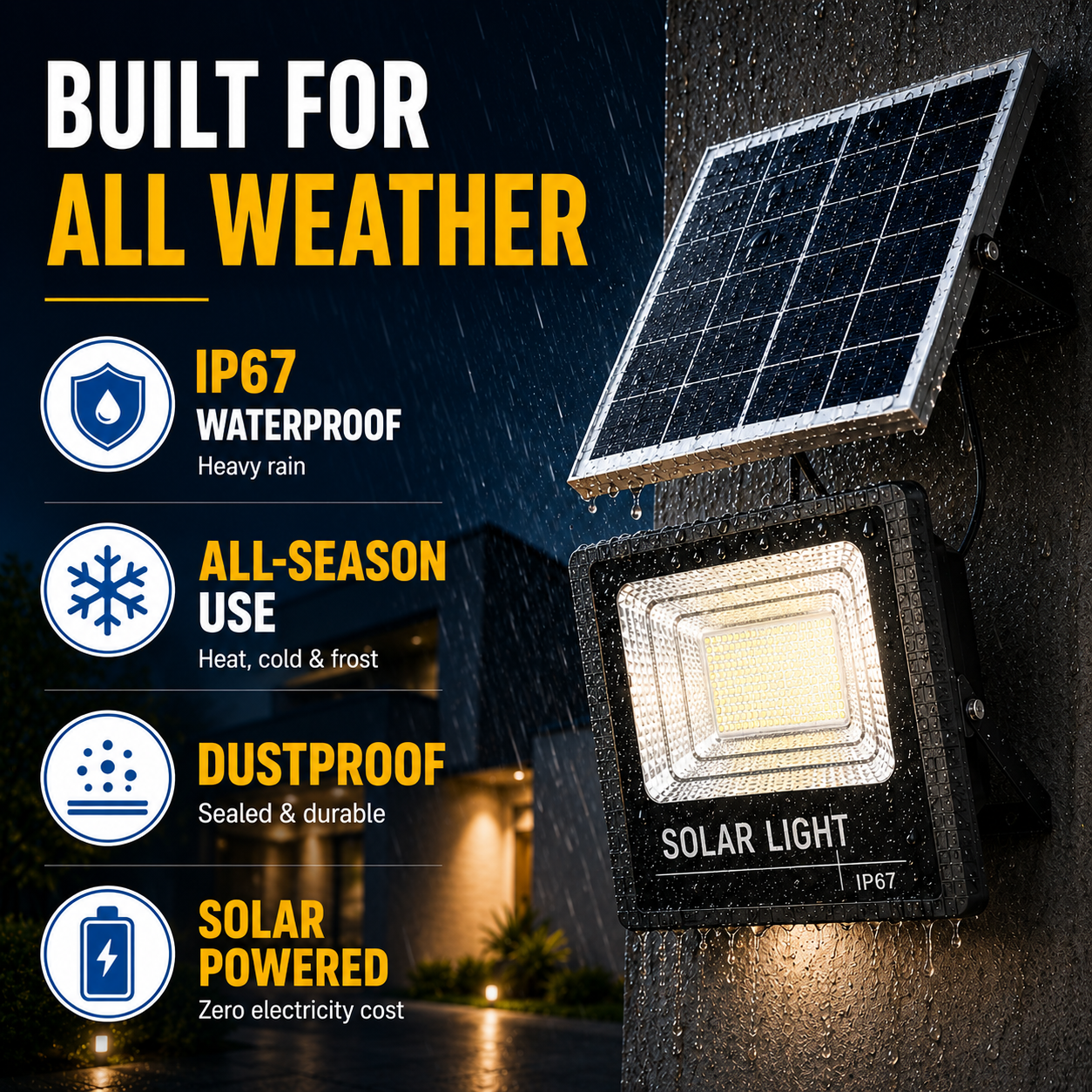 Nordspur | Soluxe Solar-Powered Outdoor Flood Light With Remote