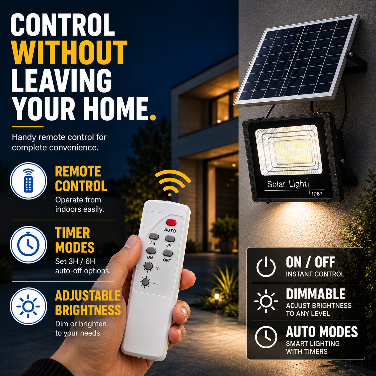 Nordspur | Soluxe Solar-Powered Outdoor Flood Light With Remote