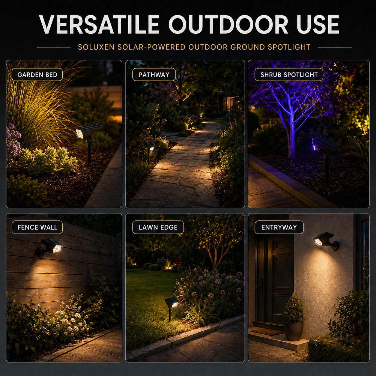 Nordspur | Soluxen Solar-Powered Outdoor Ground Spotlight