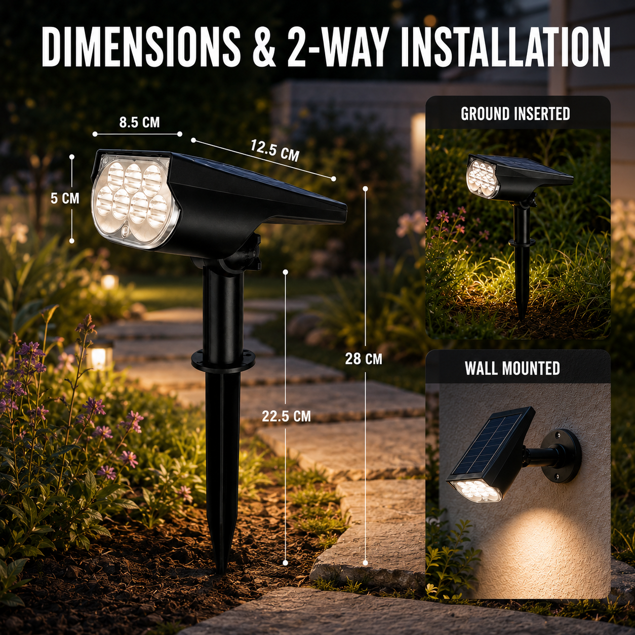 Nordspur | Soluxen Solar-Powered Outdoor Ground Spotlight