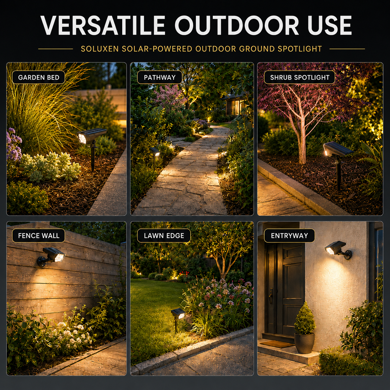 Nordspur | Soluxen Solar-Powered Outdoor Ground Spotlight