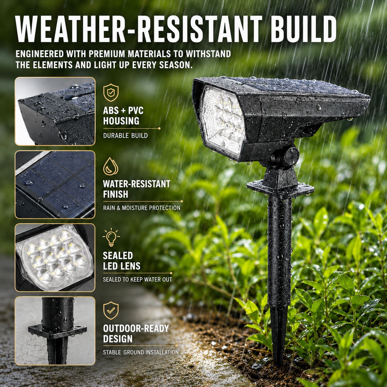 Nordspur | Soluxen Solar-Powered Outdoor Ground Spotlight