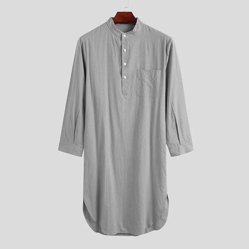 Nordspur | Somnaro Long Sleeve Button Front Nightgown