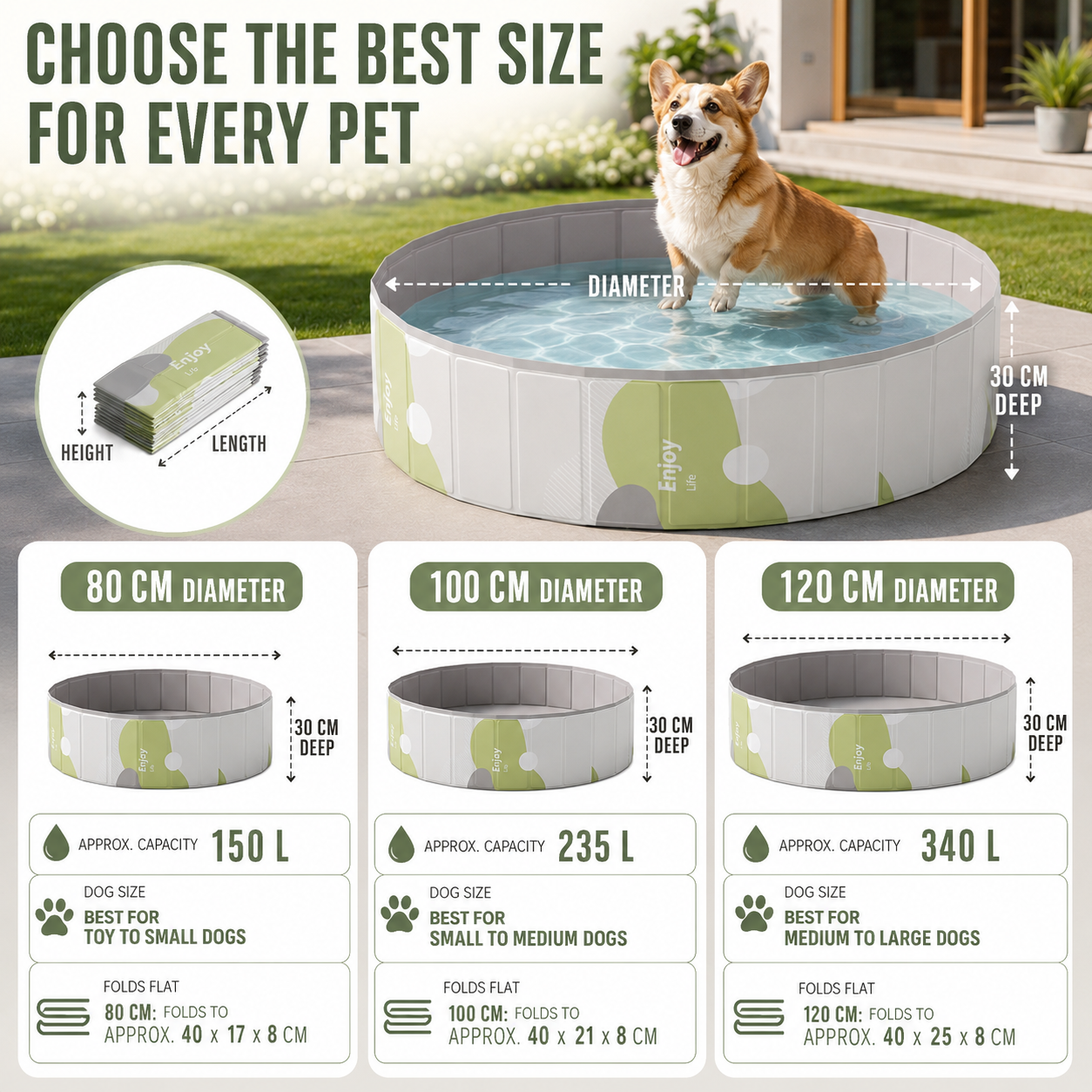 Nordspur | Splashfold Foldable Dog Paddling Pool
