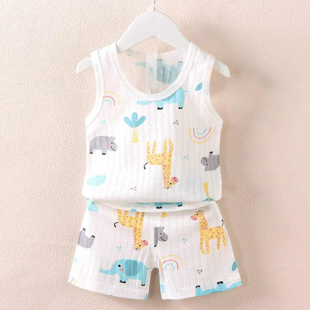 Nordspur | Spriglet Printed Sleeveless Vest And Shorts Set