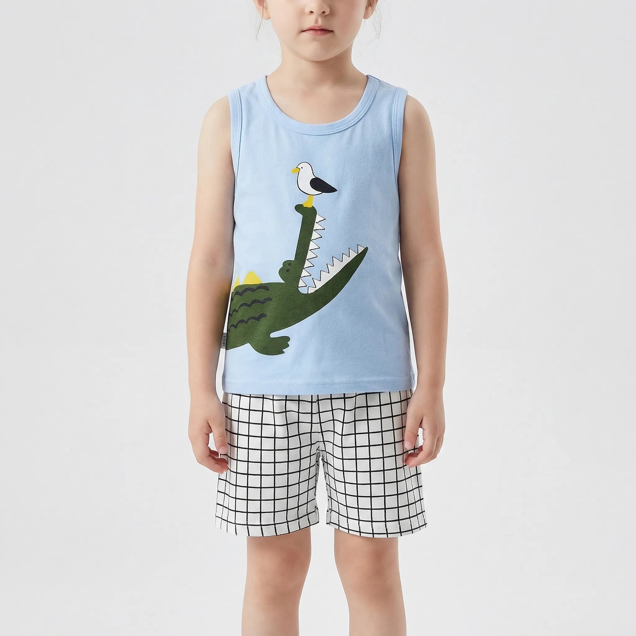 Nordspur | Spriglet Printed Sleeveless Vest And Shorts Set