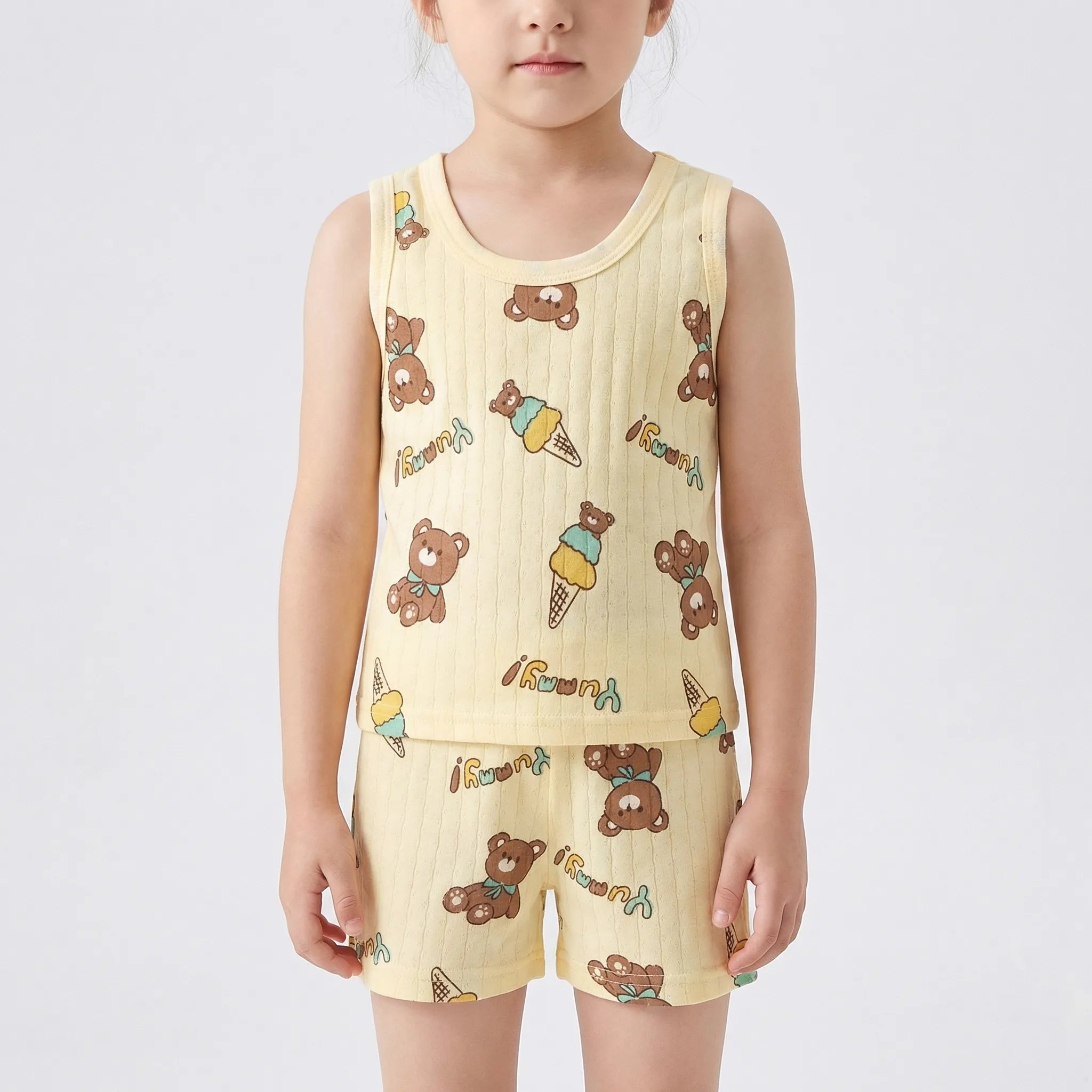Nordspur | Spriglet Printed Sleeveless Vest And Shorts Set