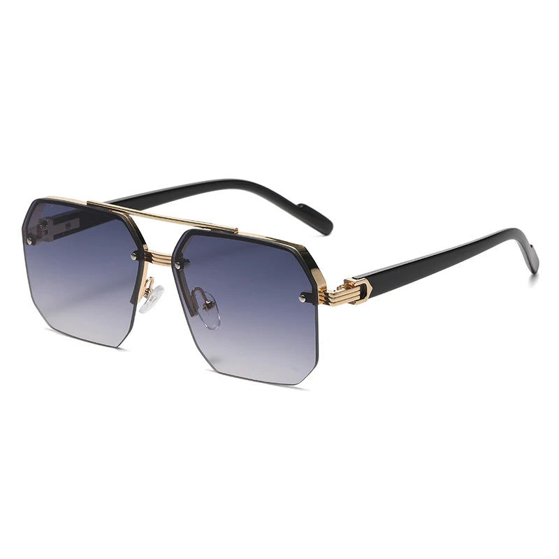 Nordspur | Squarix Square Half-Frame Retro Sunglasses