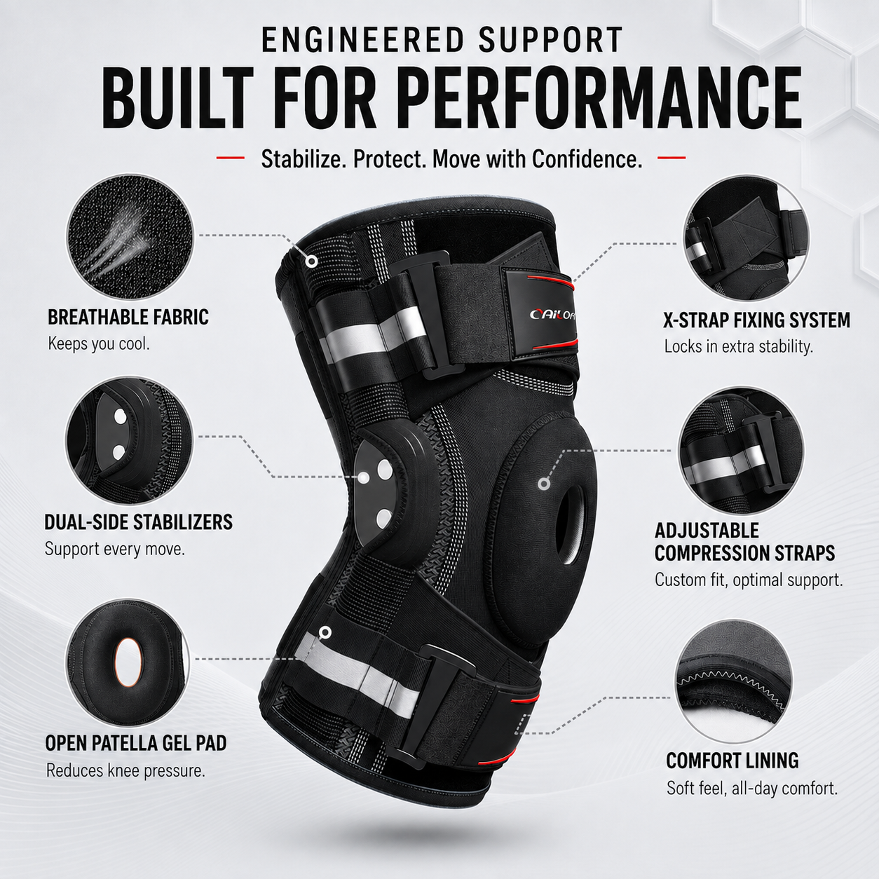 Nordspur | Stabriq Adjustable Hinged Knee Support
