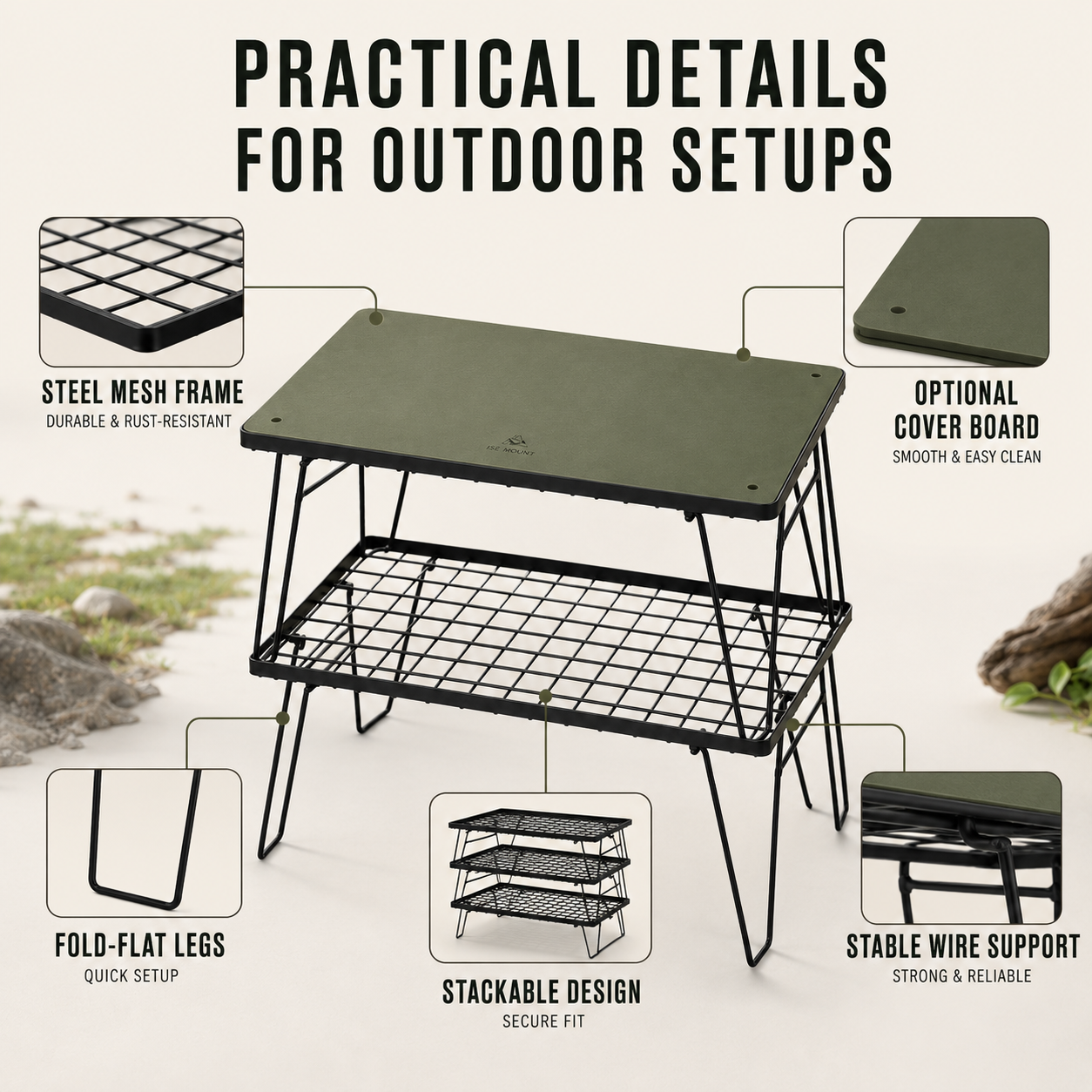 Nordspur | Stackly Stackable Foldable Outdoor Camping Table