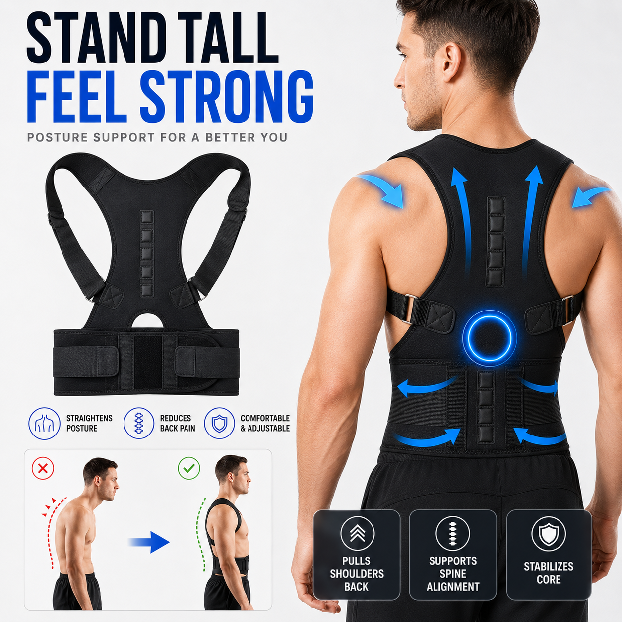 Nordspur | Staturia Adjustable Back Support Brace