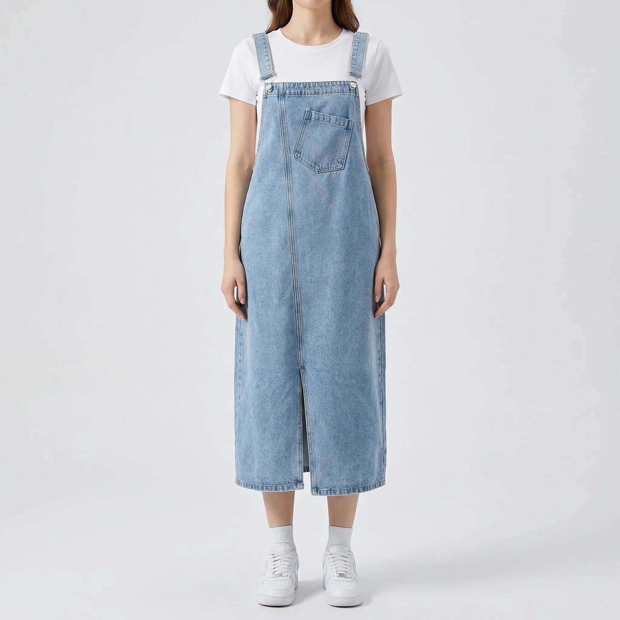 Nordspur | Strapello Sleeveless Dungaree-Style Midi Dress