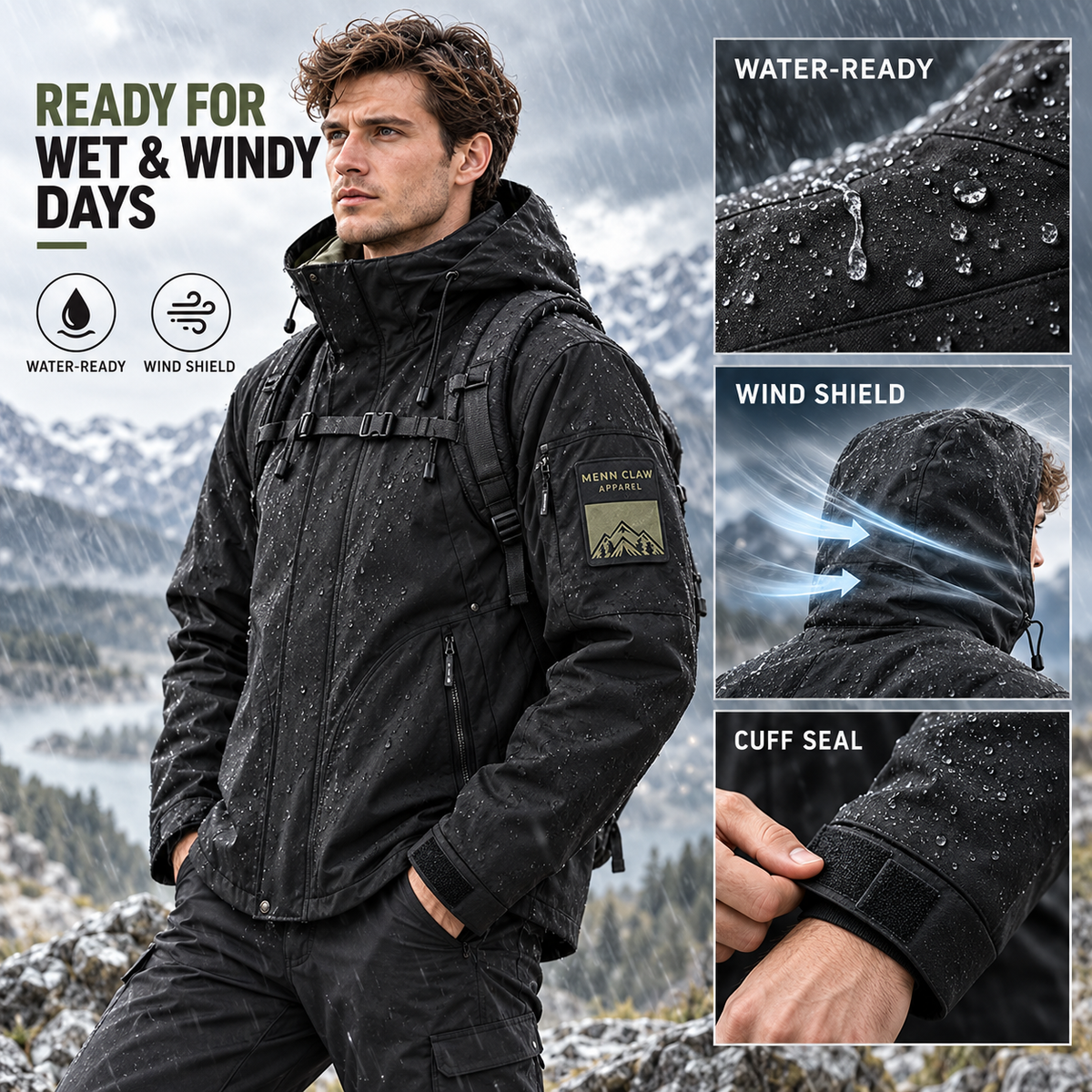 Nordspur | Strator Mens Lightweight Waterproof Outdoor Jacket