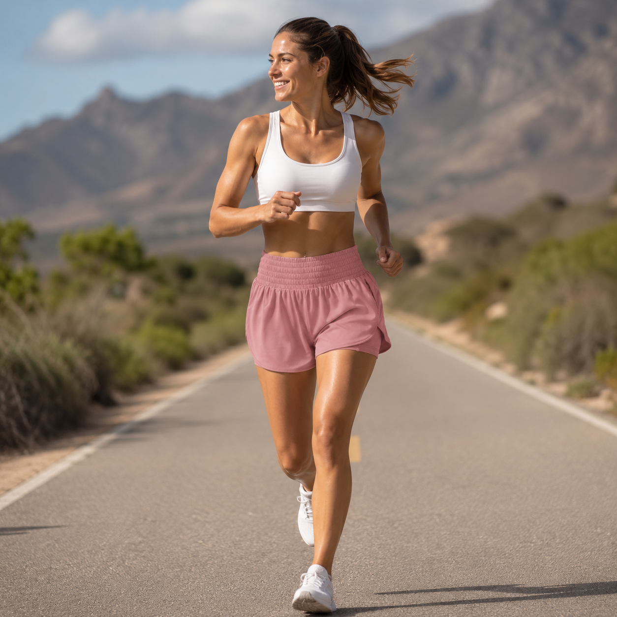 Nordspur | StrideFit High-Waisted Layered Athletic Shorts