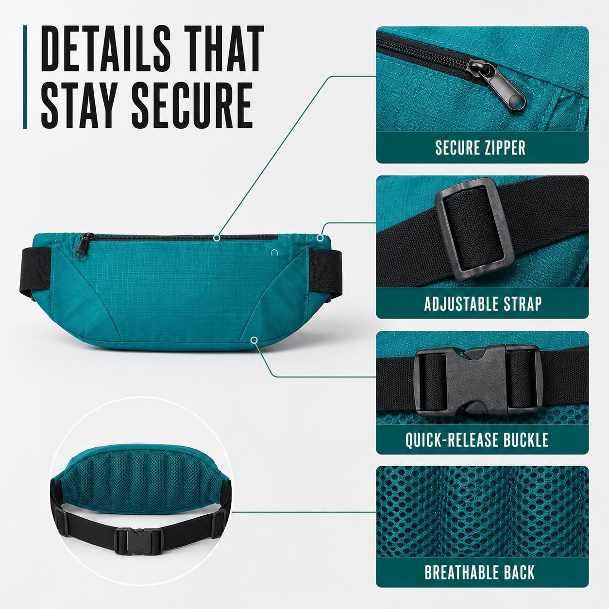 Nordspur | StrideLume Lightweight Waterproof Waist Pack