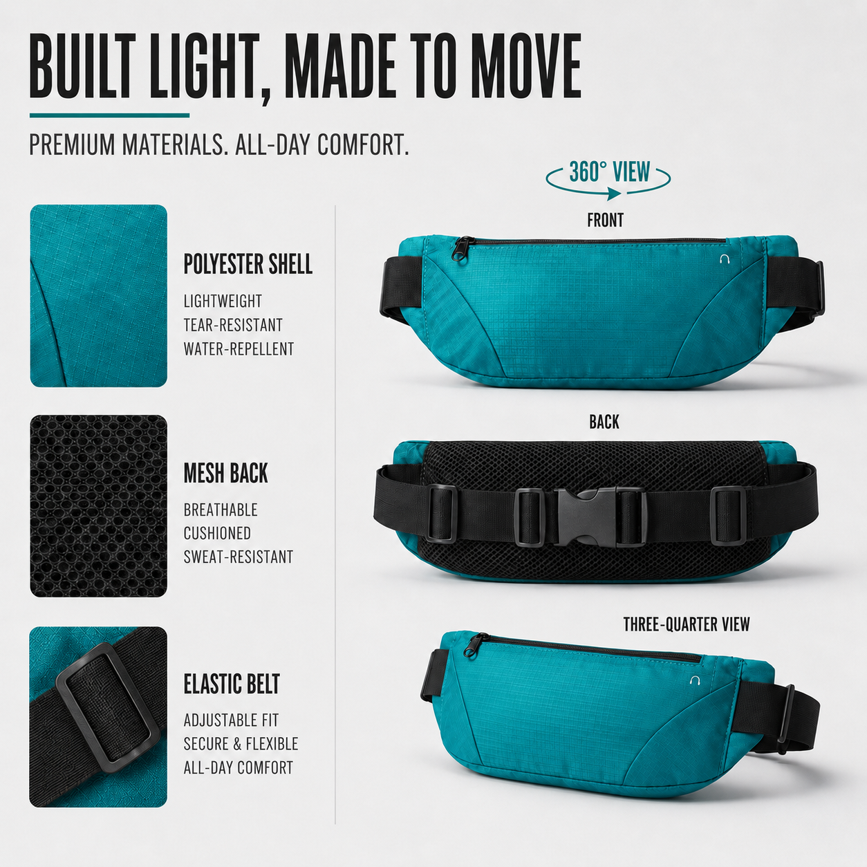 Nordspur | StrideLume Lightweight Waterproof Waist Pack