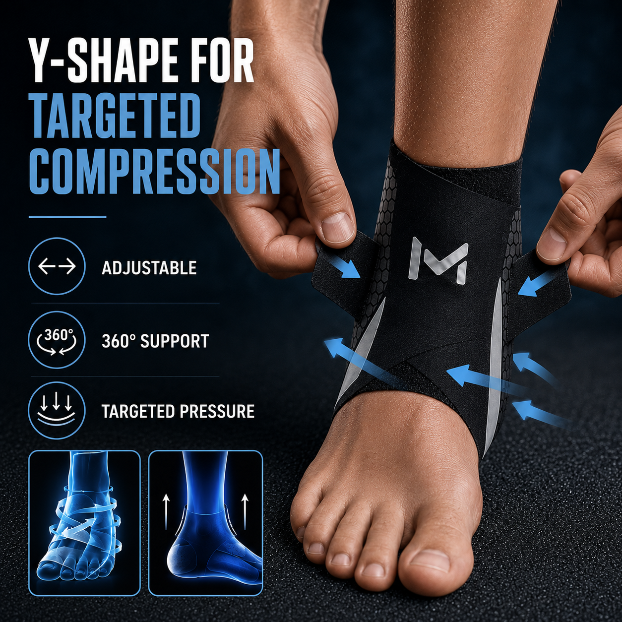 Nordspur | StrideSentry Adjustable Ankle Support Sleeve