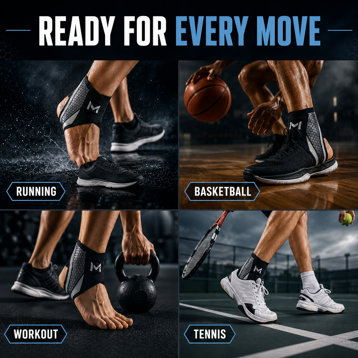 Nordspur | StrideSentry Adjustable Ankle Support Sleeve