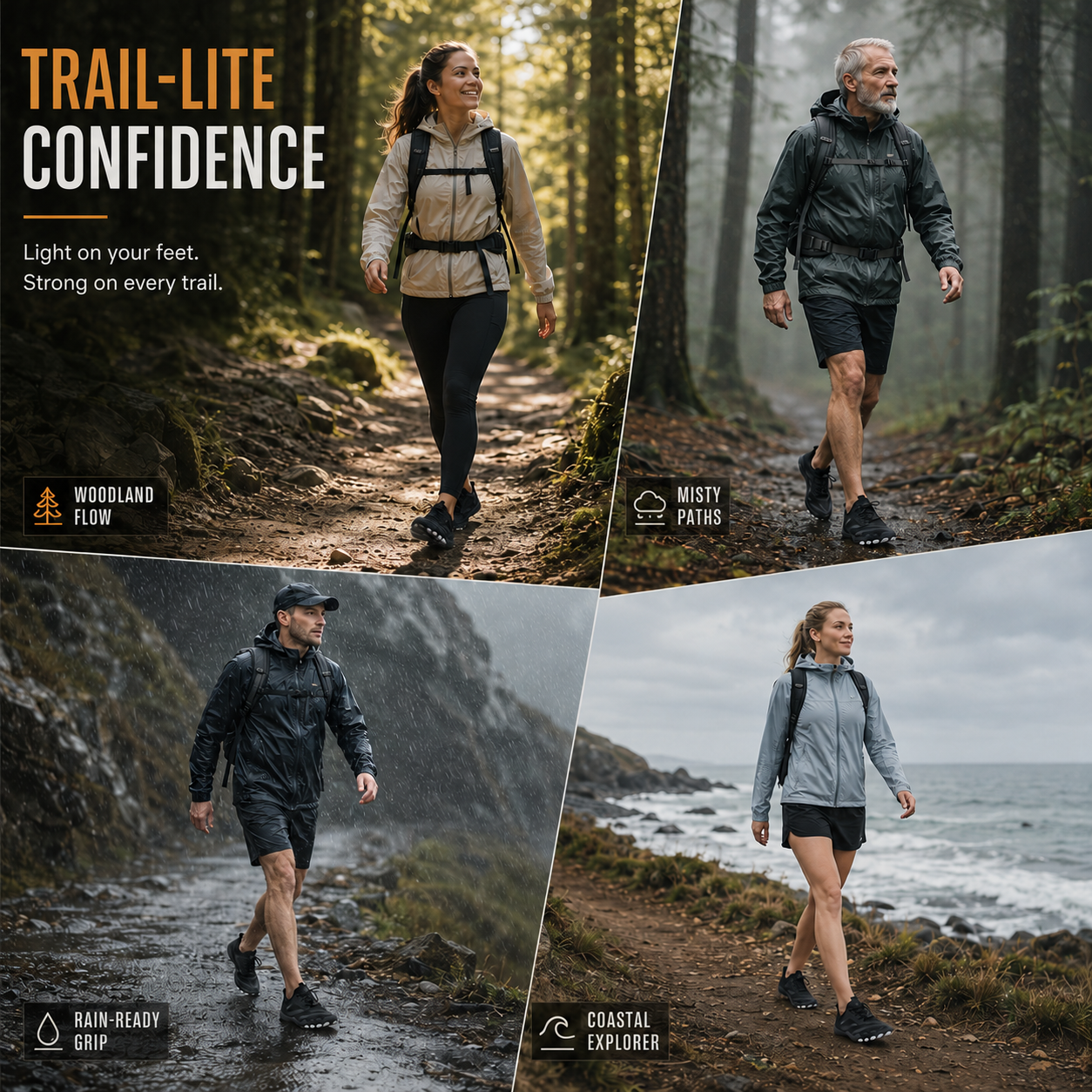 Nordspur | Strideox Barefoot Trail Shoes | Non-Slip Minimalist Hiking Shoes