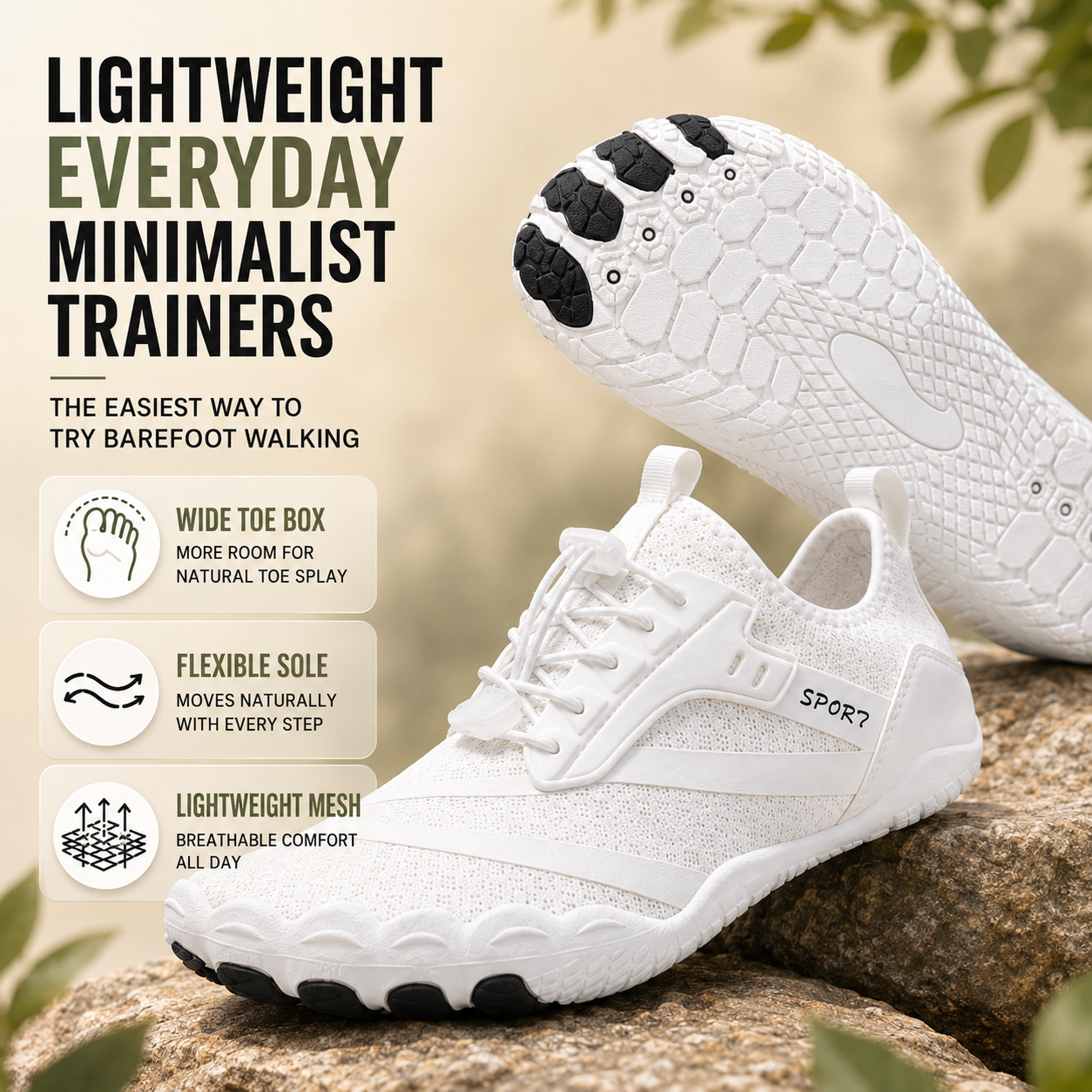 Nordspur | Strideox Barefoot Walking Shoes | Lightweight Everyday Minimalist Trainers