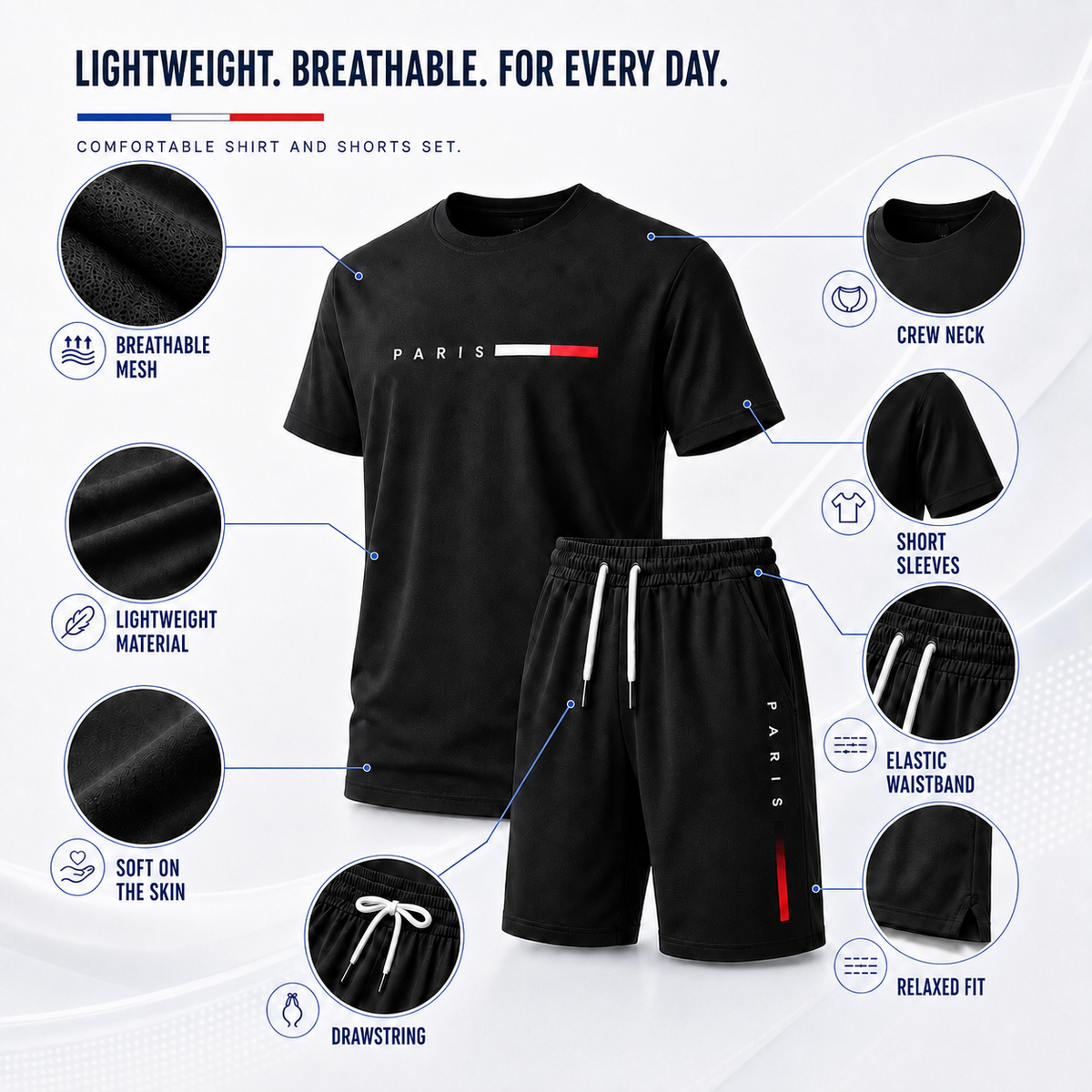 Nordspur | Strydex Short Sleeve Crew Neck Tracksuit Set
