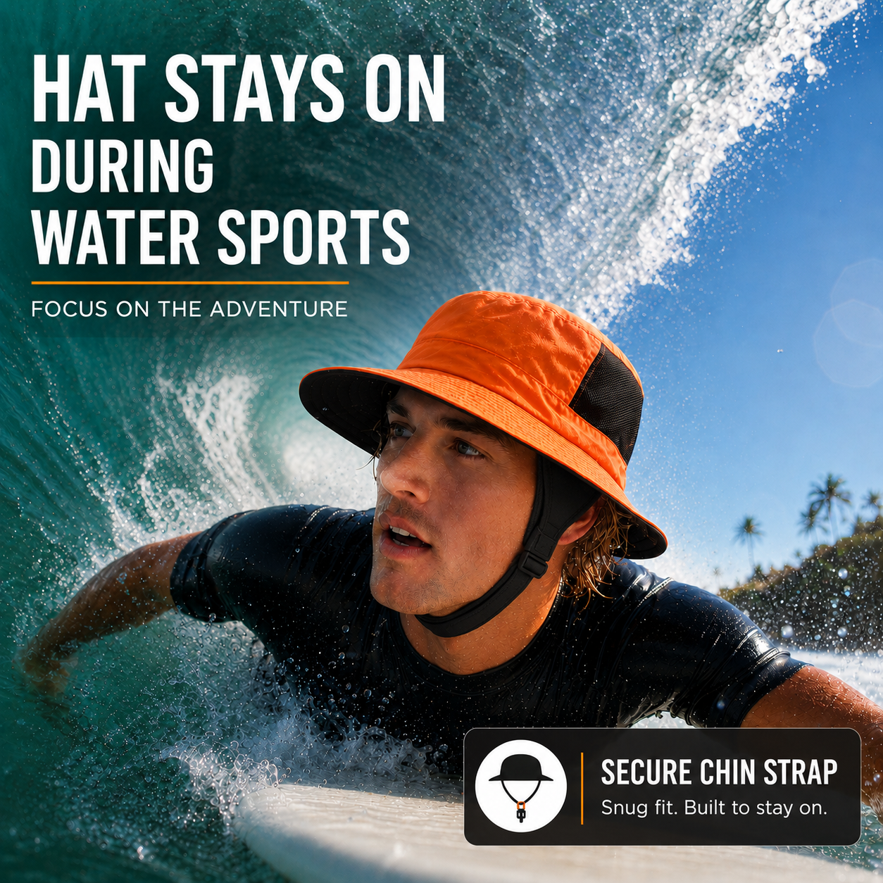 Nordspur | Sunmesh Adjustable Mesh Bucket Hat With Chin Strap